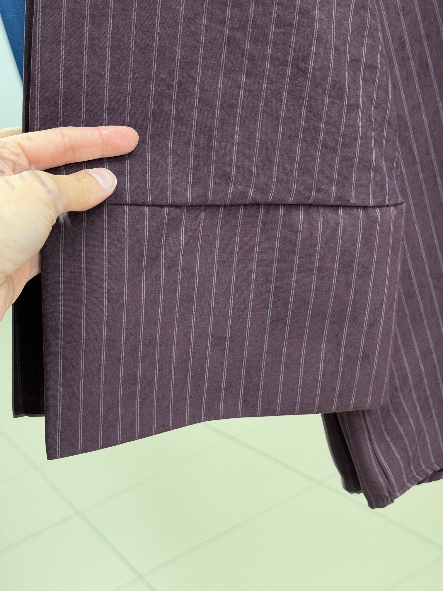 Dayna Çizgili Geniş Kol Süet Gömlek-Çİ513.4 Mürdüm