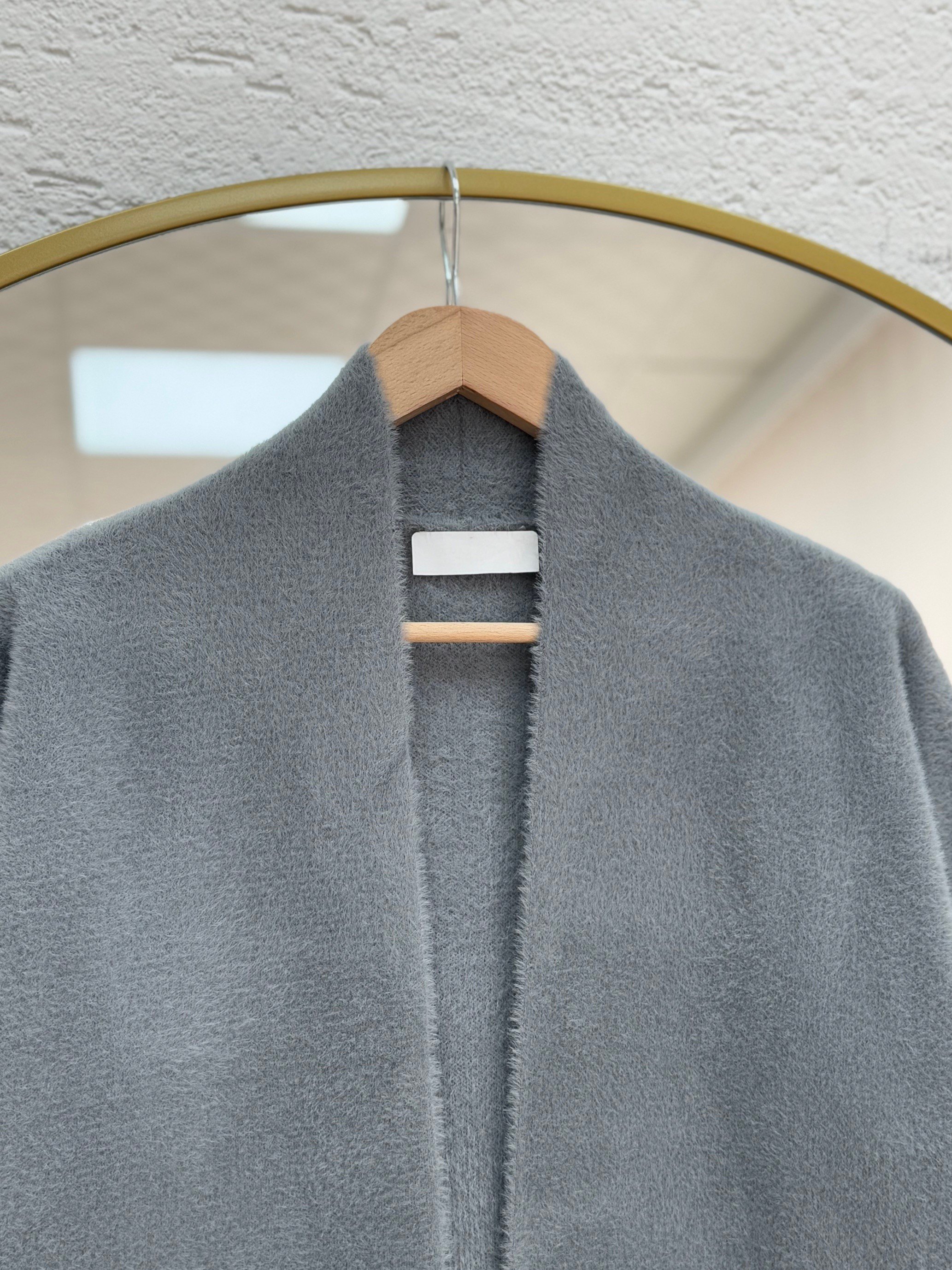 Deledra Sakallı Uzun Hırka-KR5025 Antrasit