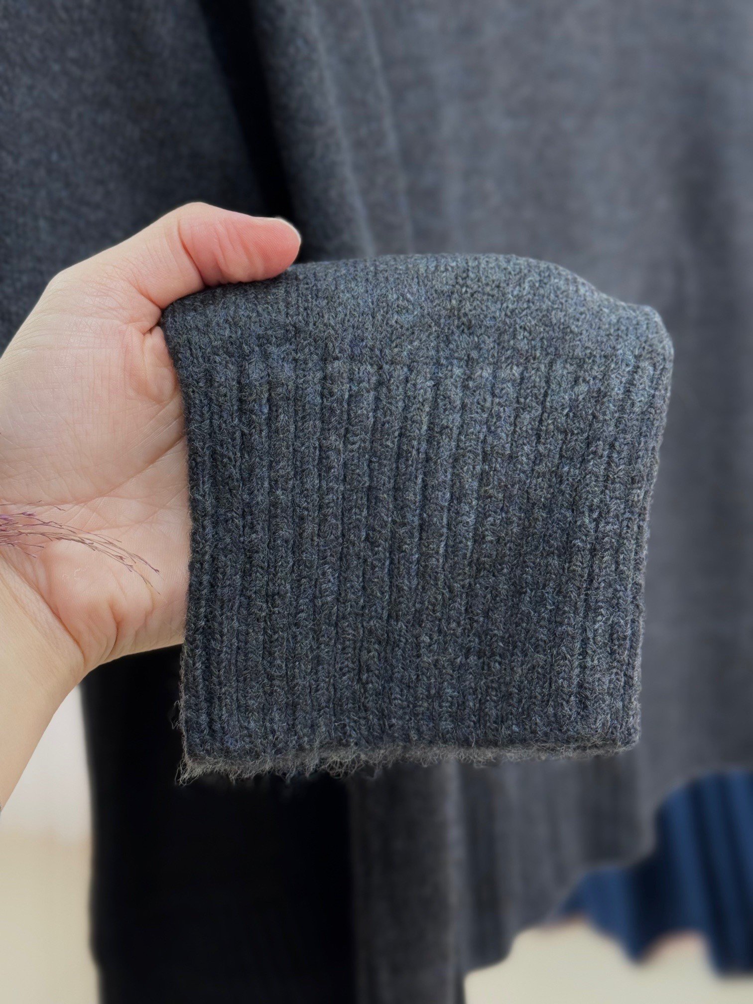 Delessa Kol Ucu Ve Altı Fitilli Bisiklet Yaka Örme Kazak-Zİ6214 Siyah