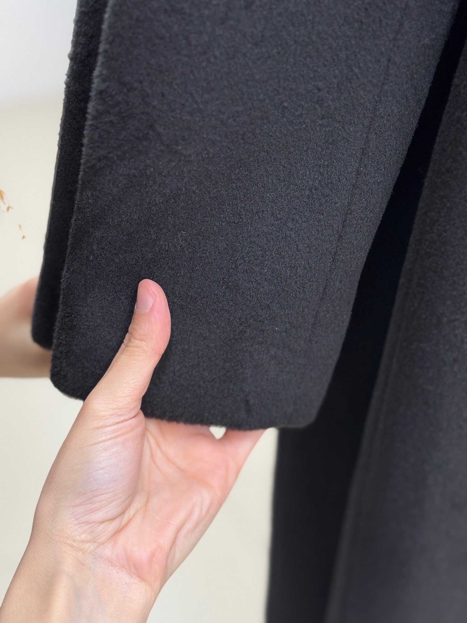 Dora Gizli Cep Detaylı Düğmeli Kaban-ÜN328 Siyah