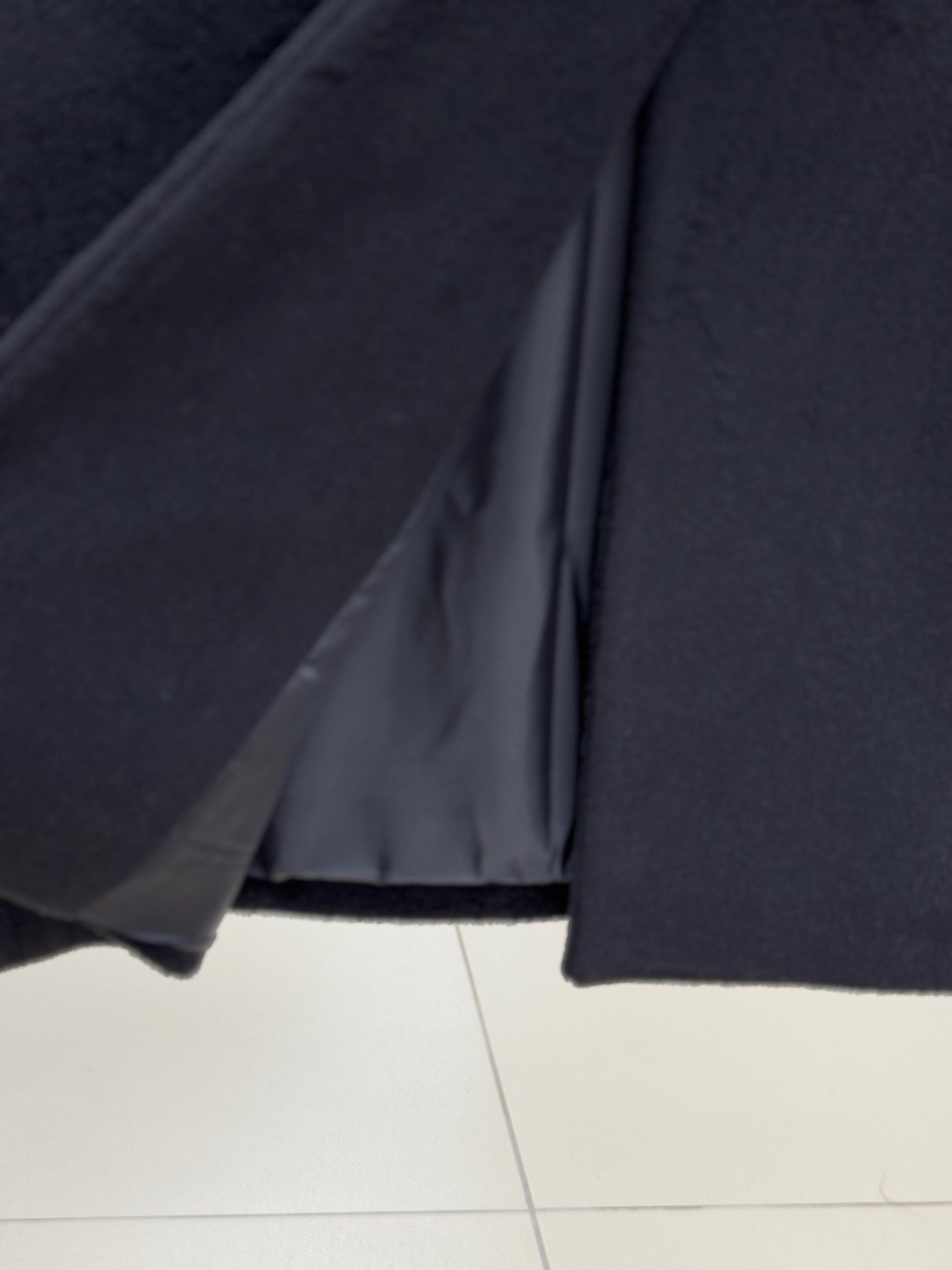 Dora Gizli Cep Detaylı Düğmeli Kaban-ÜN328 Siyah