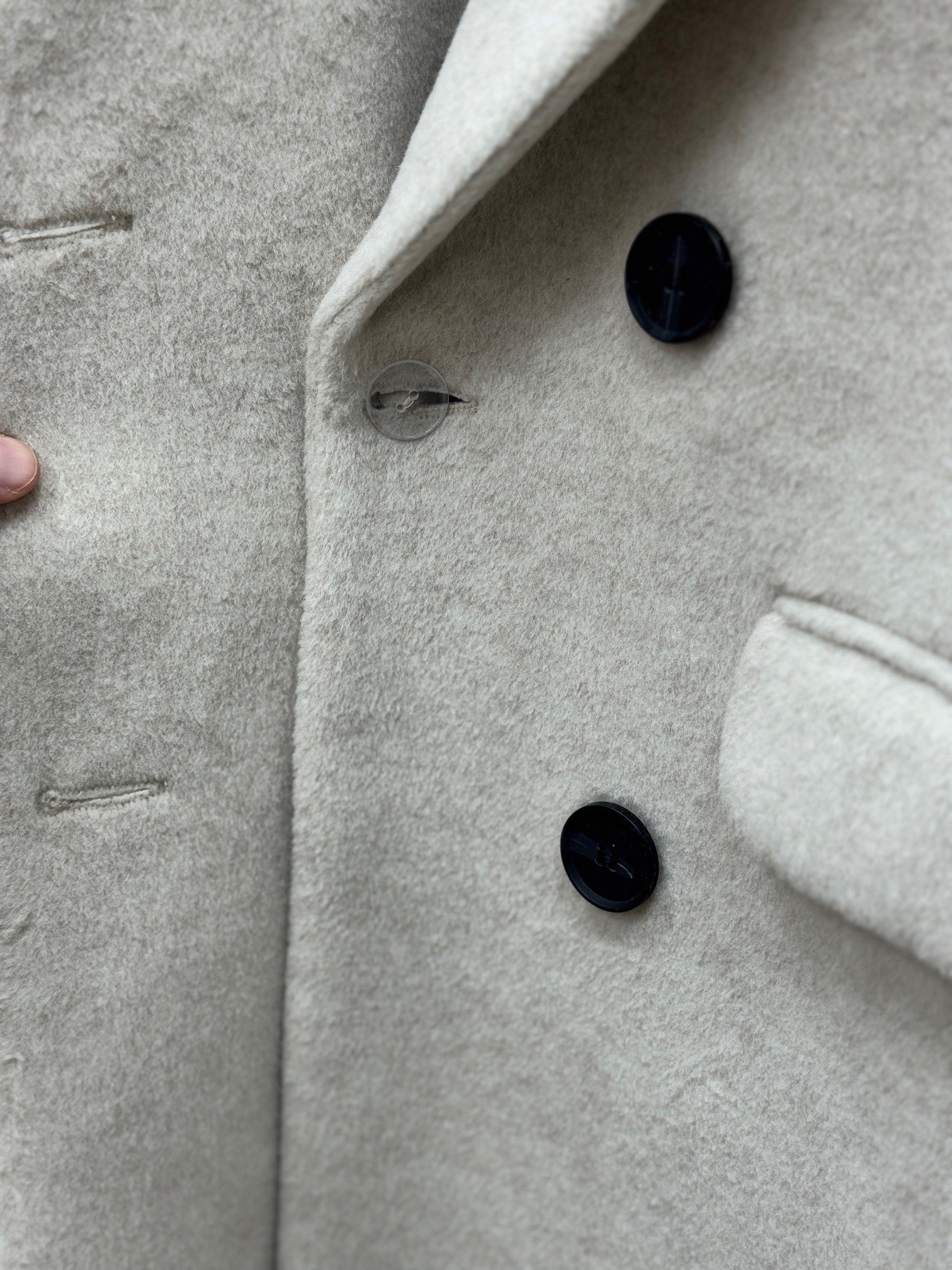 Dora Gizli Cep Detaylı Düğmeli Kaban-ÜN328 Taş