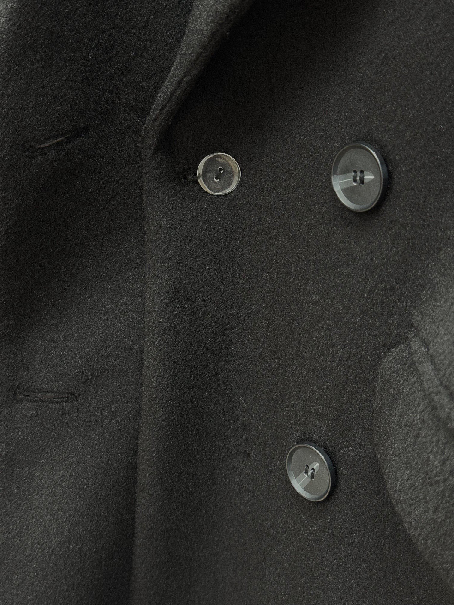 Dora Gizli Cep Detaylı Düğmeli Kaban-ÜN328 Siyah