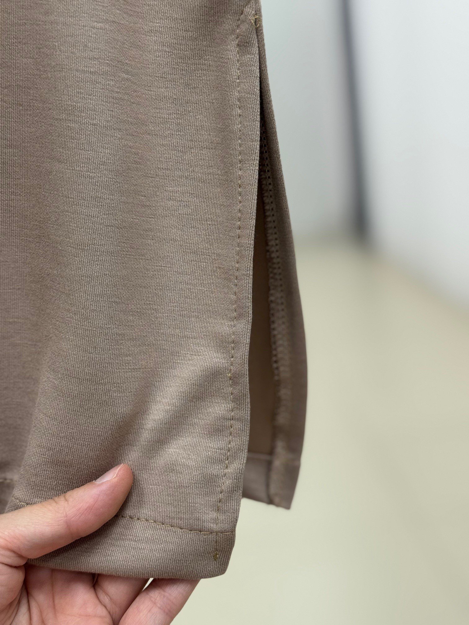 Dorista Duble Kol Yırtmaçlı Salaş Tunik-NA822 Vizon