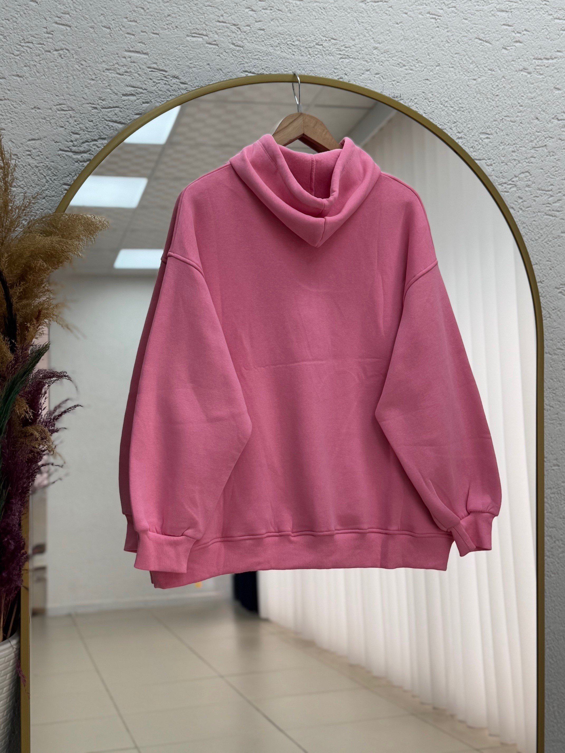 Dormora Kapşonlu Çıtçıtlı Üç İp Sweat-ZN5888 Pembe