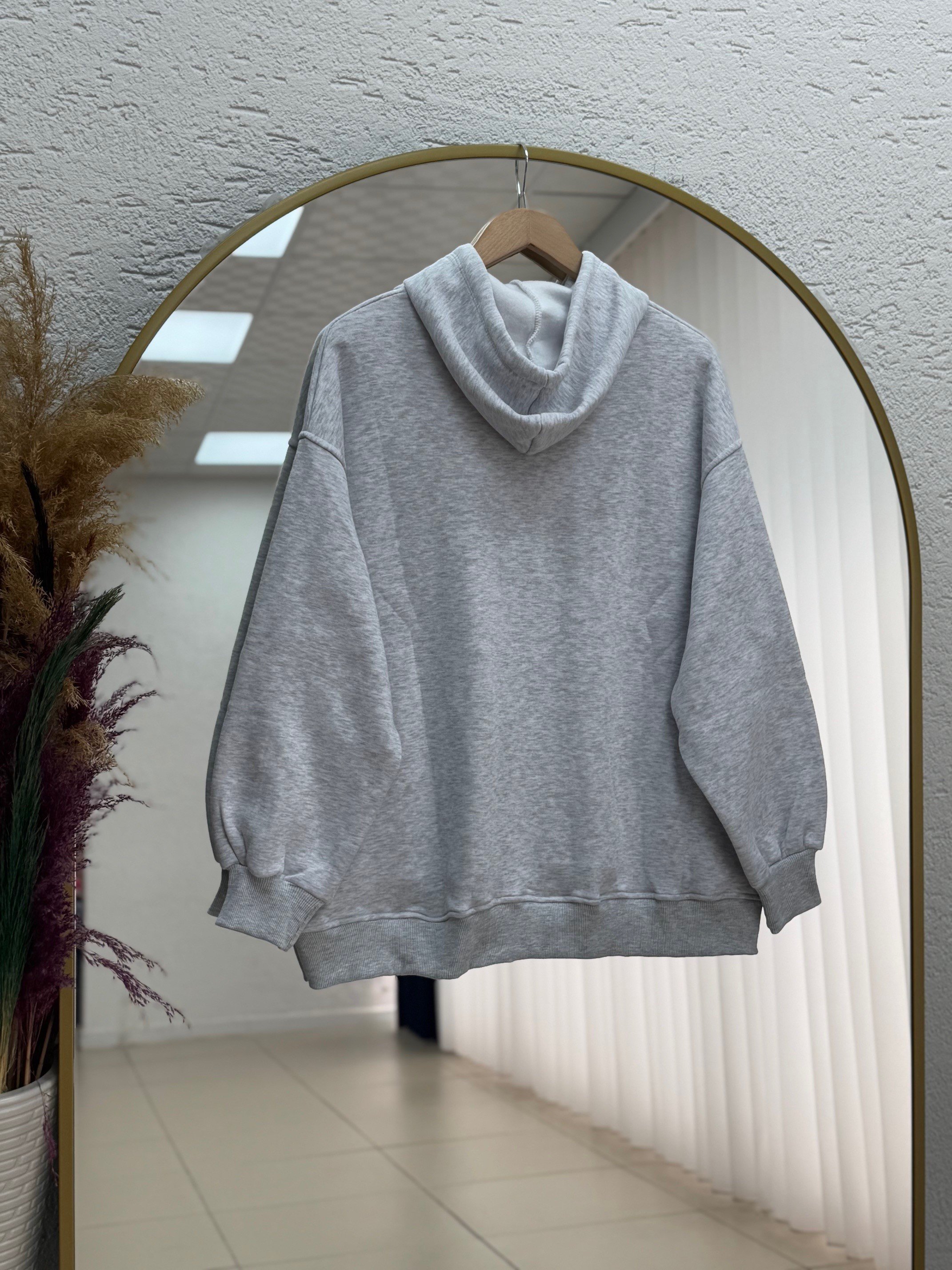 Dormora Kapşonlu Çıtçıtlı Üç İp Sweat-ZN5888 Gri