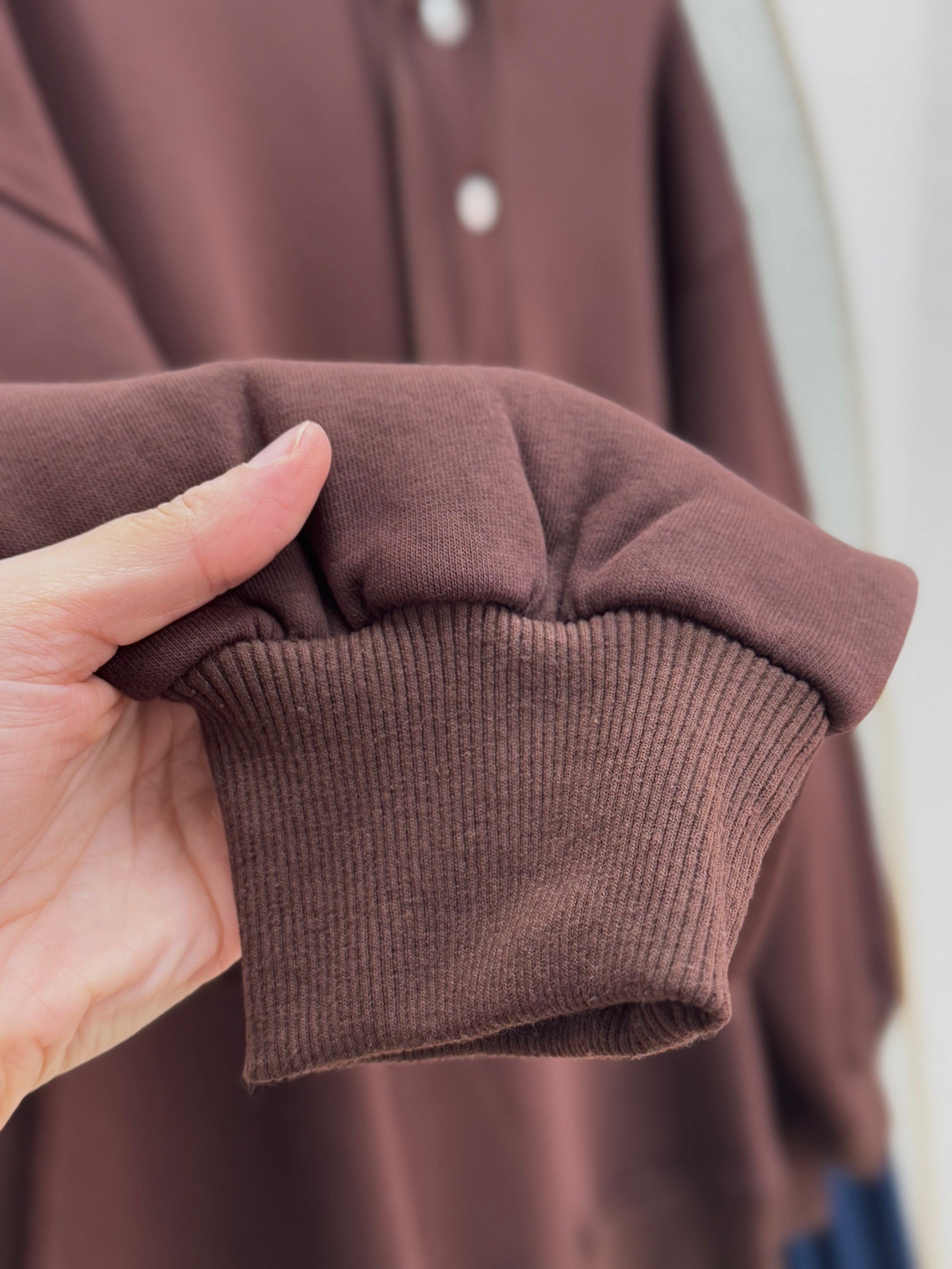 Dormora Kapşonlu Çıtçıtlı Üç İp Sweat-ZN5888 Kahve