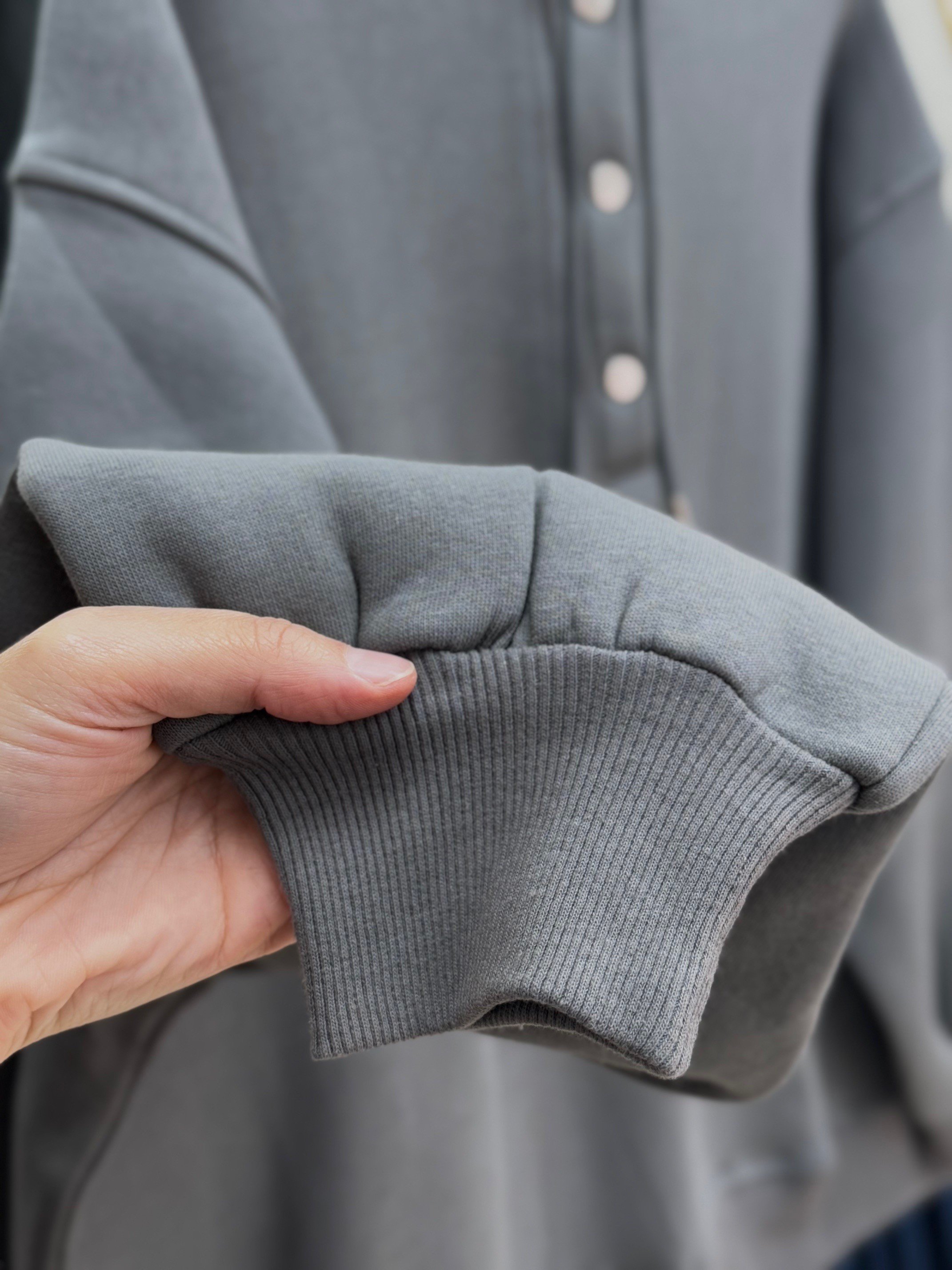 Dormora Kapşonlu Çıtçıtlı Üç İp Sweat-ZN5888 Antrasit