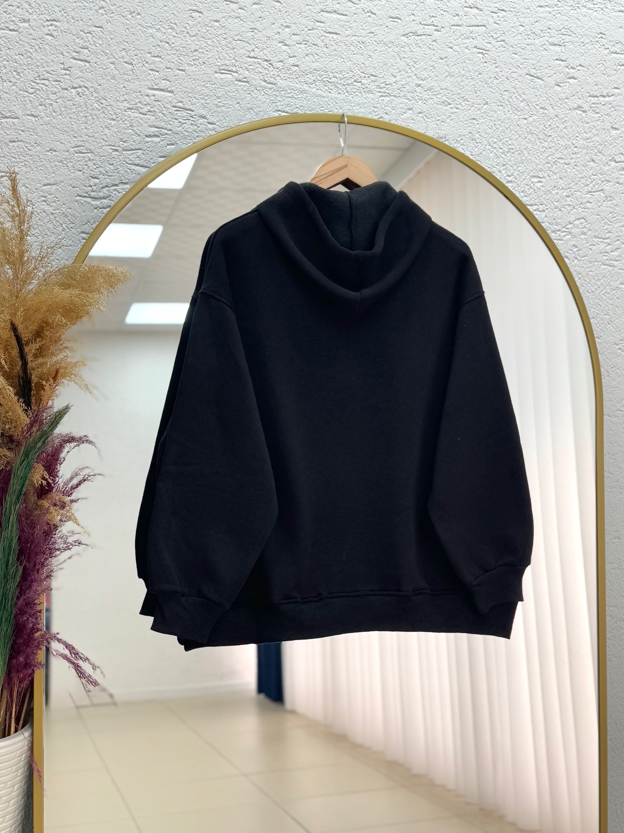 Dormora Kapşonlu Çıtçıtlı Üç İp Sweat-ZN5888 Siyah