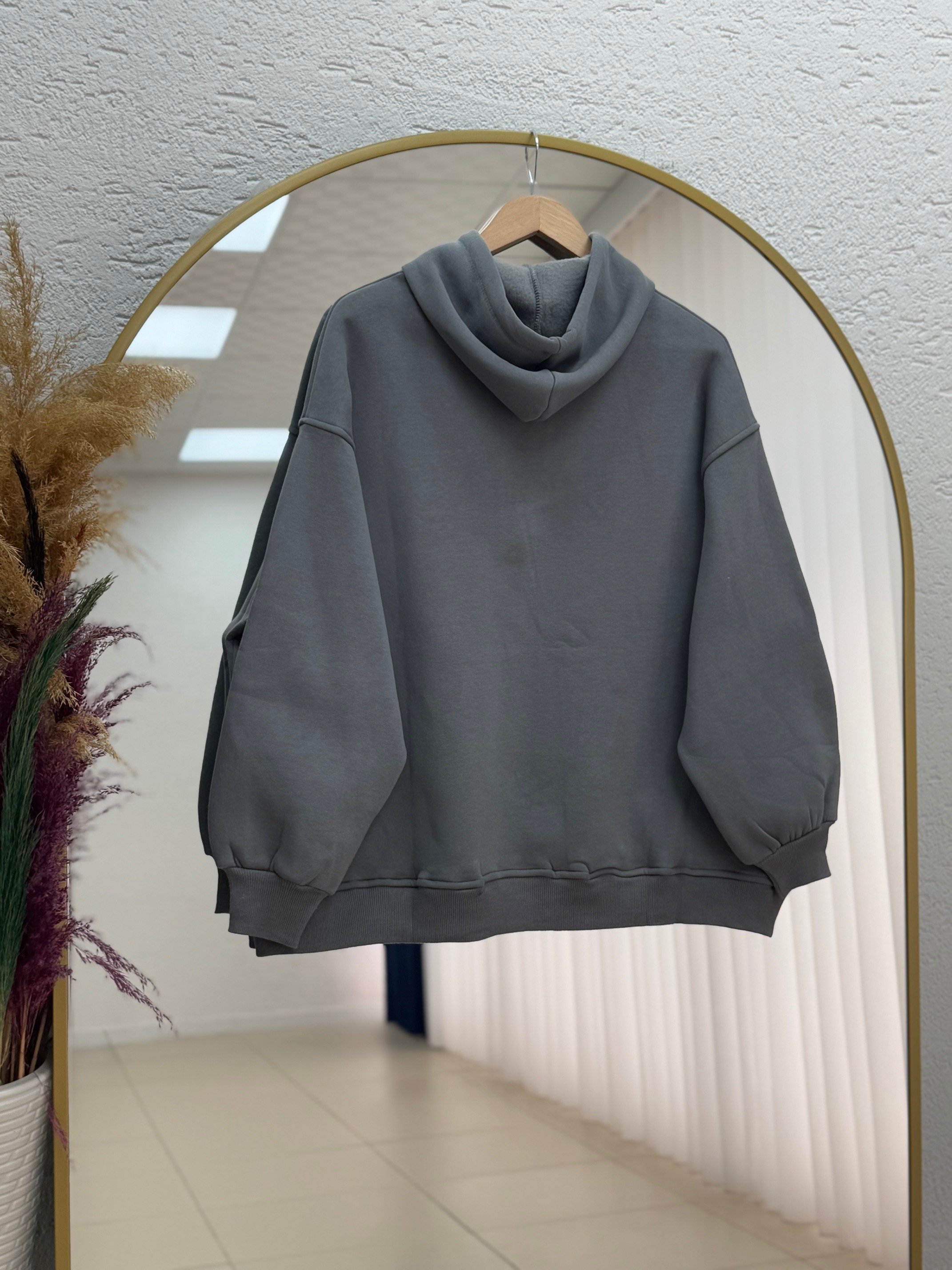Dormora Kapşonlu Çıtçıtlı Üç İp Sweat-ZN5888 Antrasit