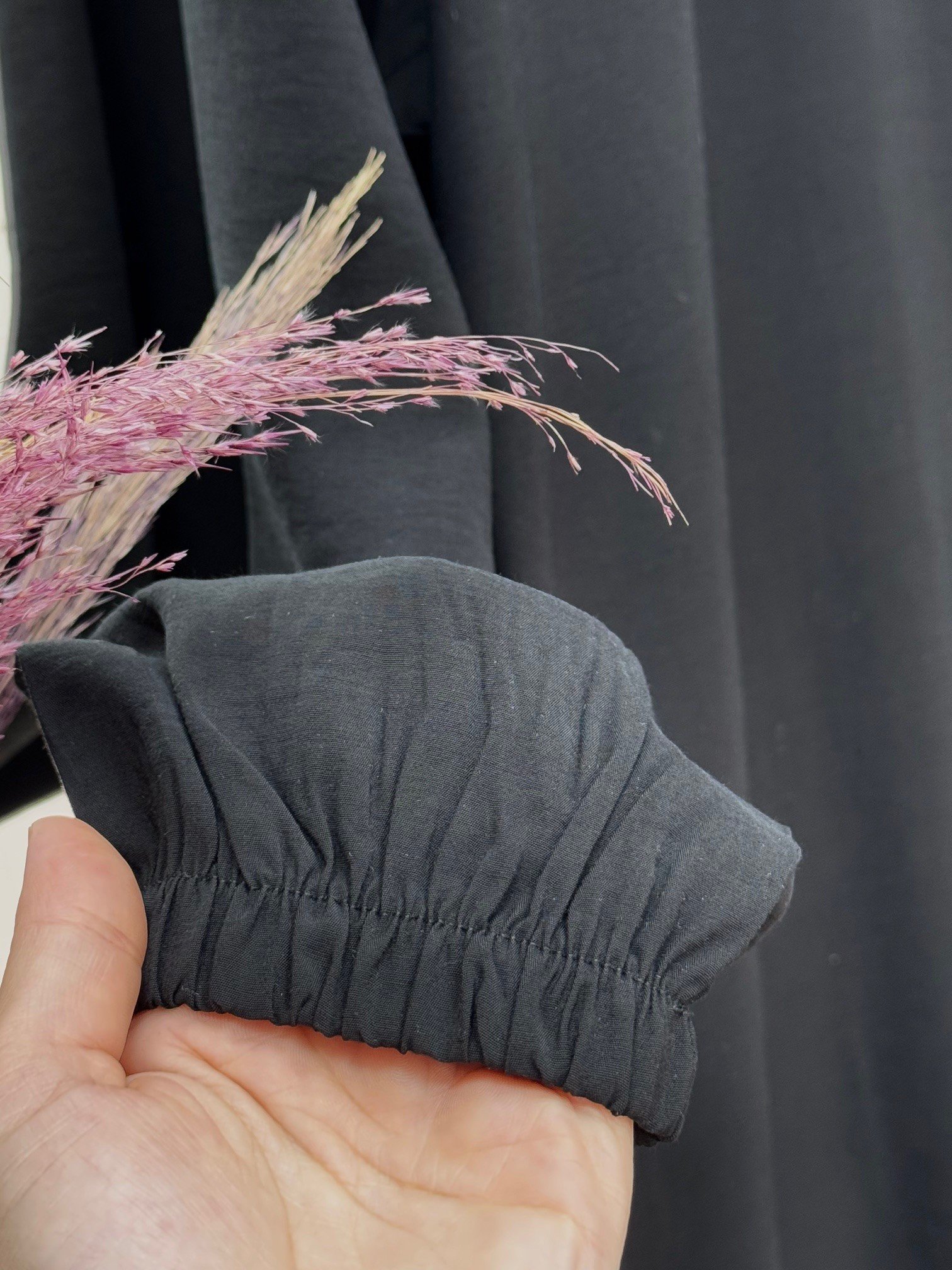 Doruna Yırtmaçlı Fermuarlı Kap-EU2992 Siyah