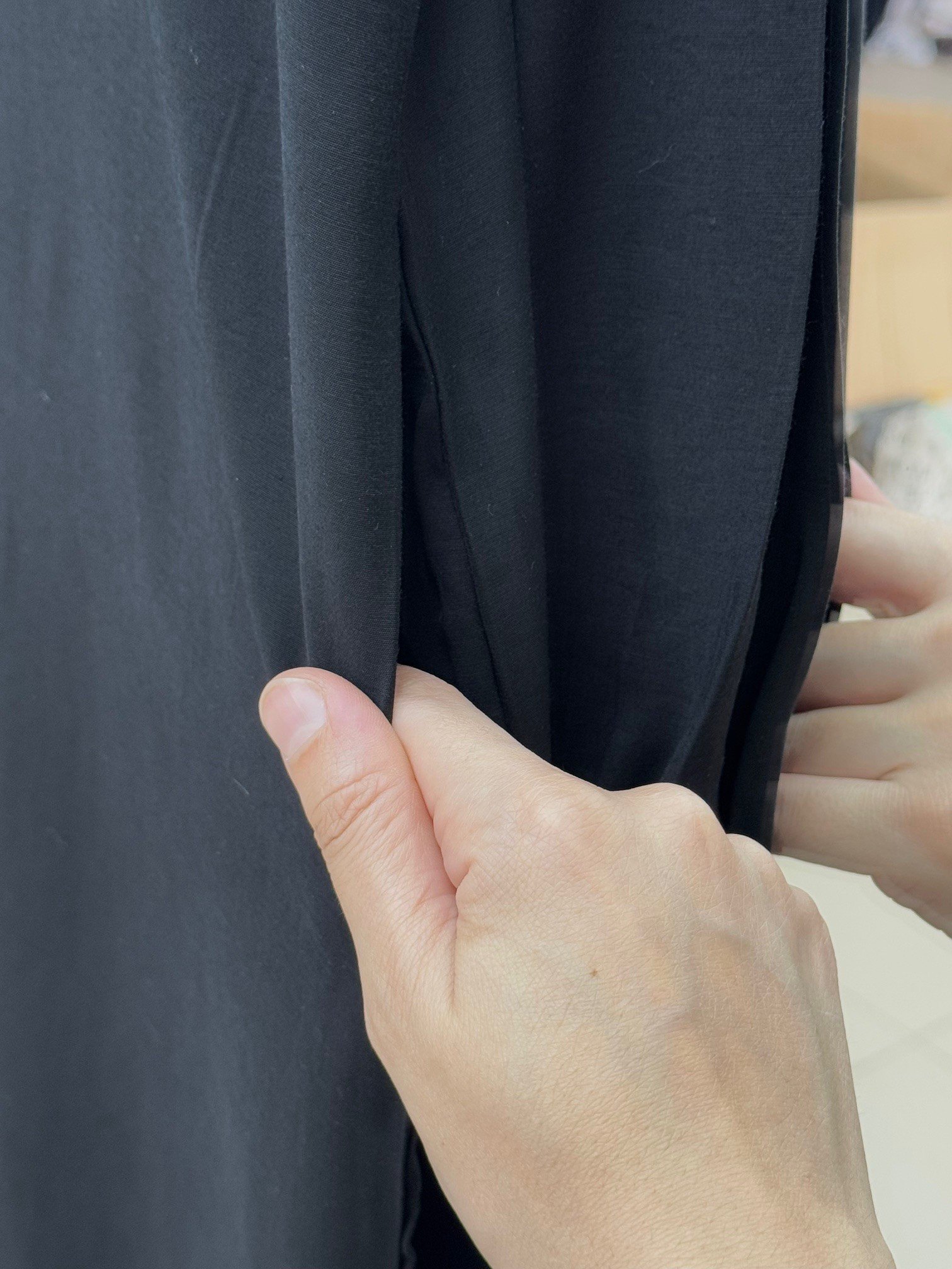 Doruna Yırtmaçlı Fermuarlı Kap-EU2992 Siyah