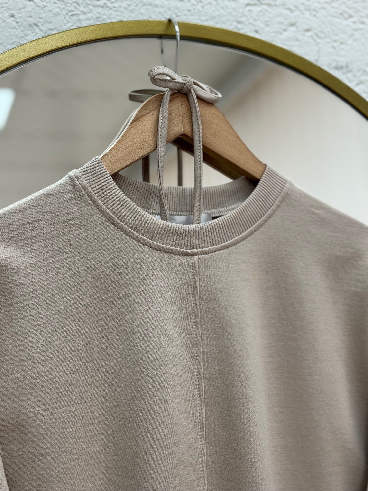 Doryla Kol Ucu Dikiş Detay Sweat-BN4498 Taş