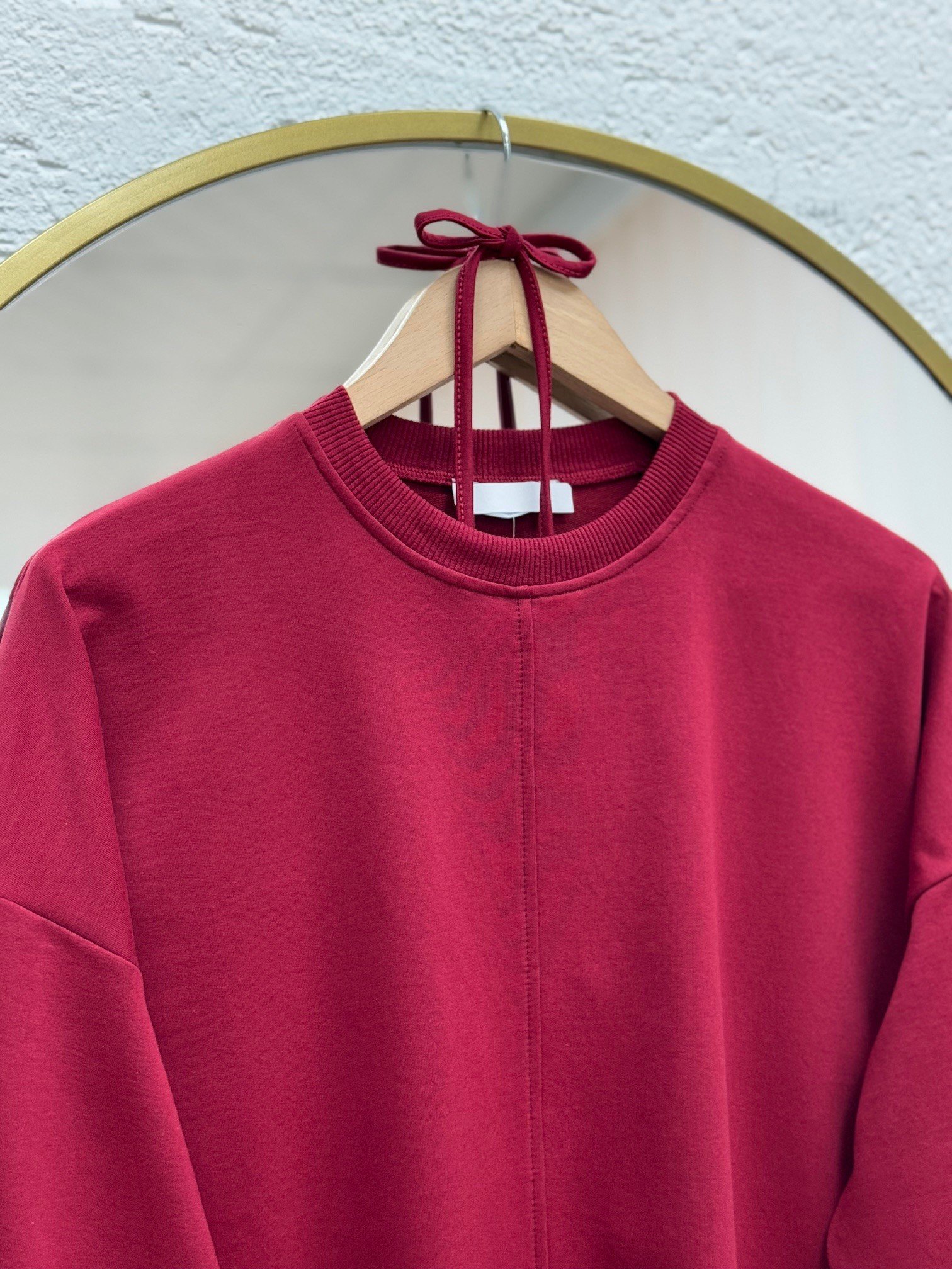 Doryla Kol Ucu Dikiş Detay Sweat-BN4498 Bordo
