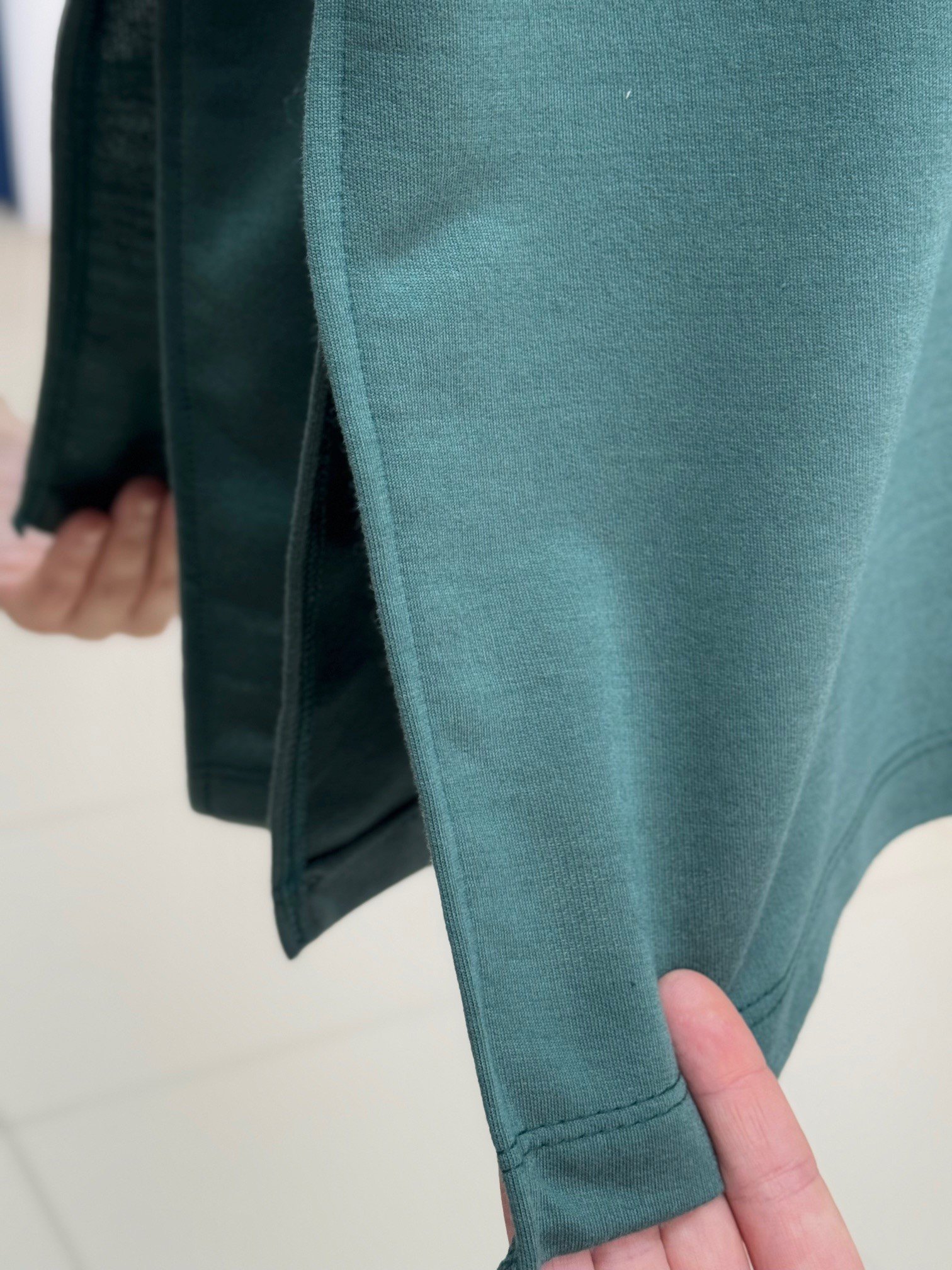 Doryla Kol Ucu Dikiş Detay Sweat-BN4498 Zümrüt Yeşili
