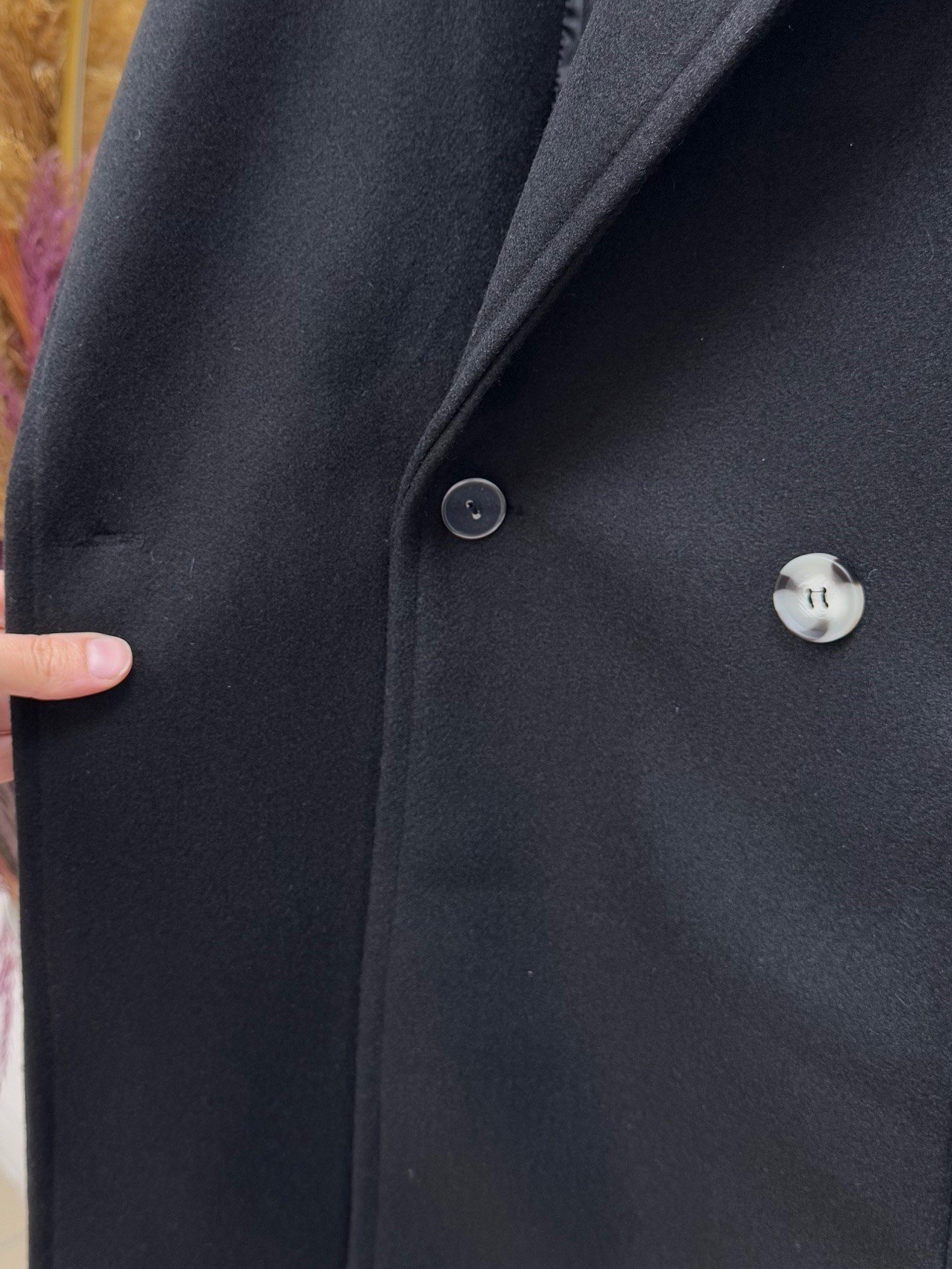 Efrat Kol Apoletli Kemerli Astarlı Kaban-BN8666 Siyah