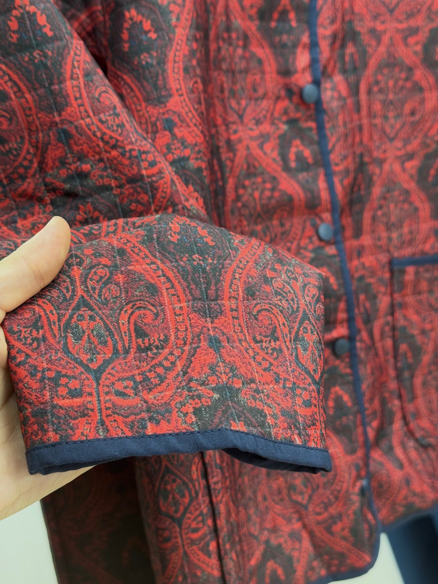 Elique Çıtçıtlı Çift Cepli Desenli Ceket-BN4325 Bordo