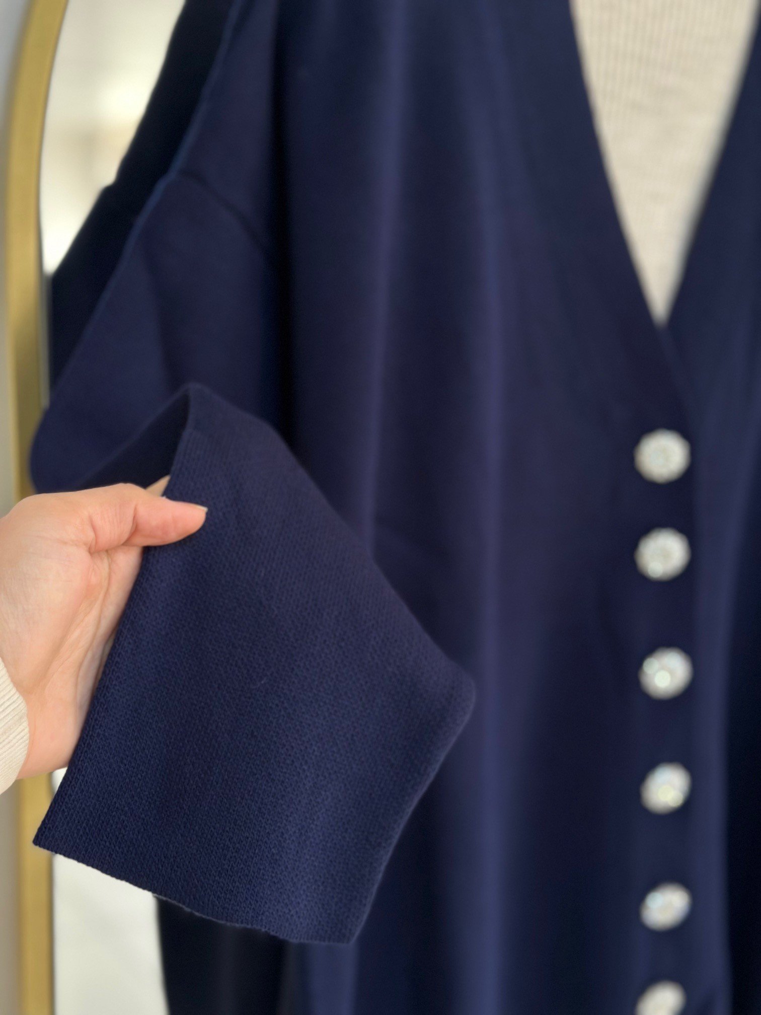 Evin 7 Papatya Düğmeli Hırka-Zİ6183 Lacivert