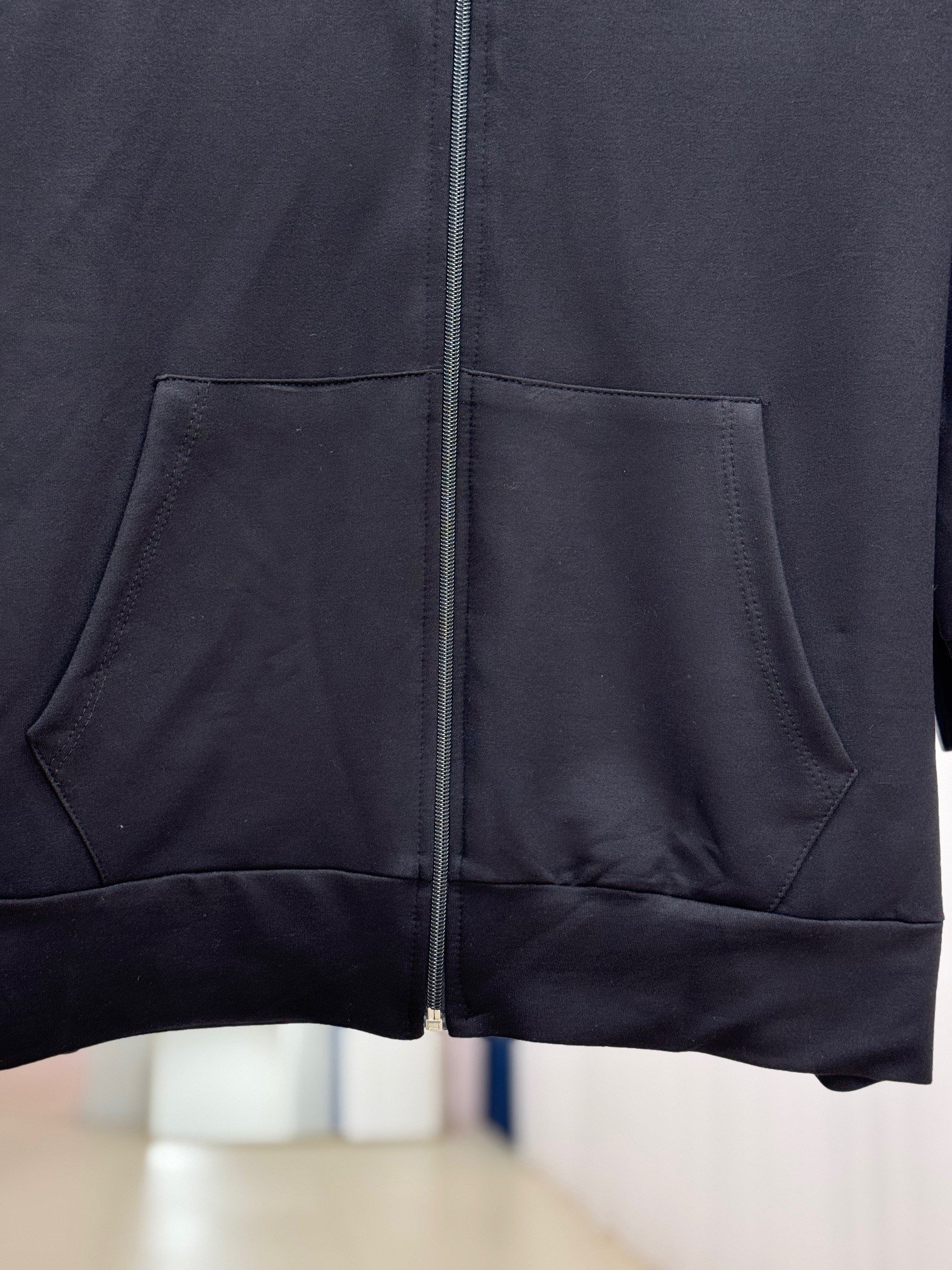 Feredra Kangru Cepli Kapşonlu Fermuarlı 2 İp Hırka-ZN2871 Siyah