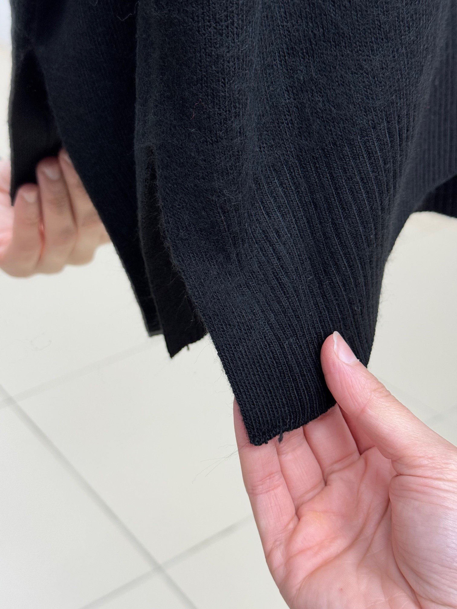 Ferelle Önü Kısa Arkası Uzun Yumoş Uzun Tunik-Zİ6242 Siyah