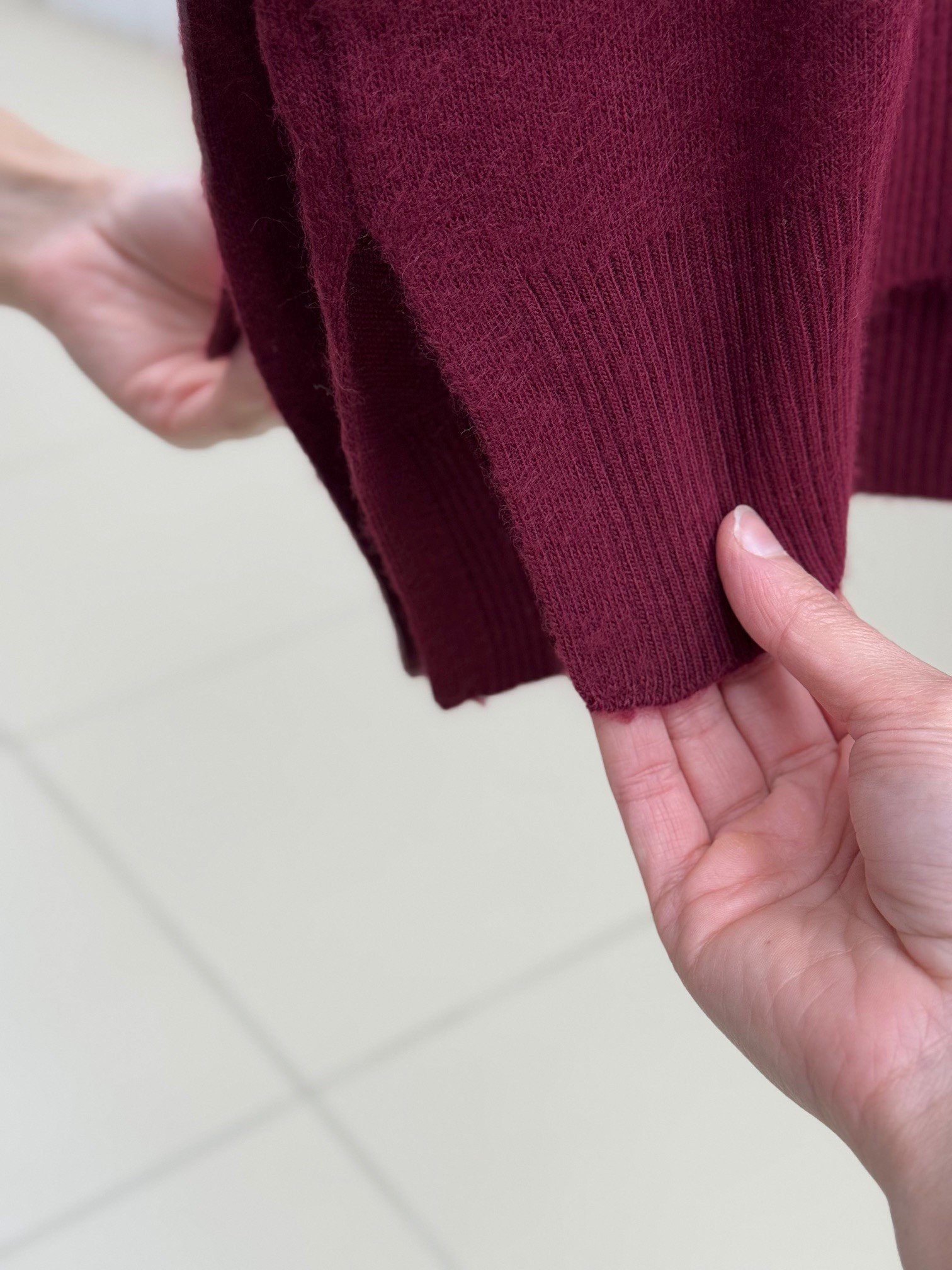 Ferelle Önü Kısa Arkası Uzun Yumoş Uzun Tunik-Zİ6242 Bordo