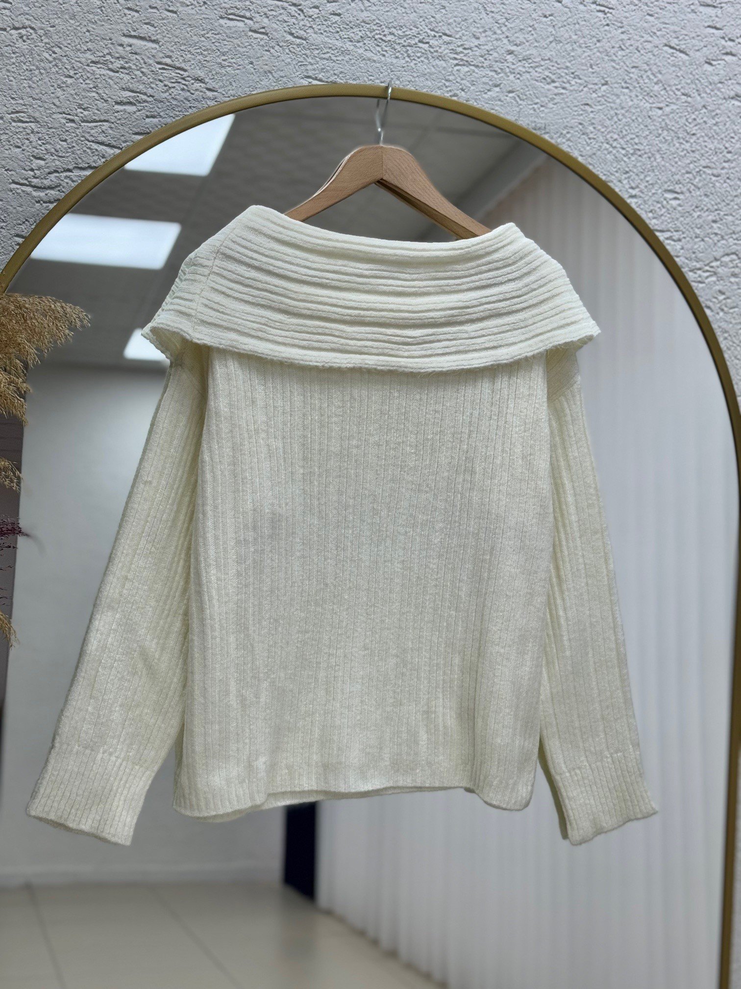 Ferinda Degace Yaka Madonna Kazak-Zİ5216 Ekru