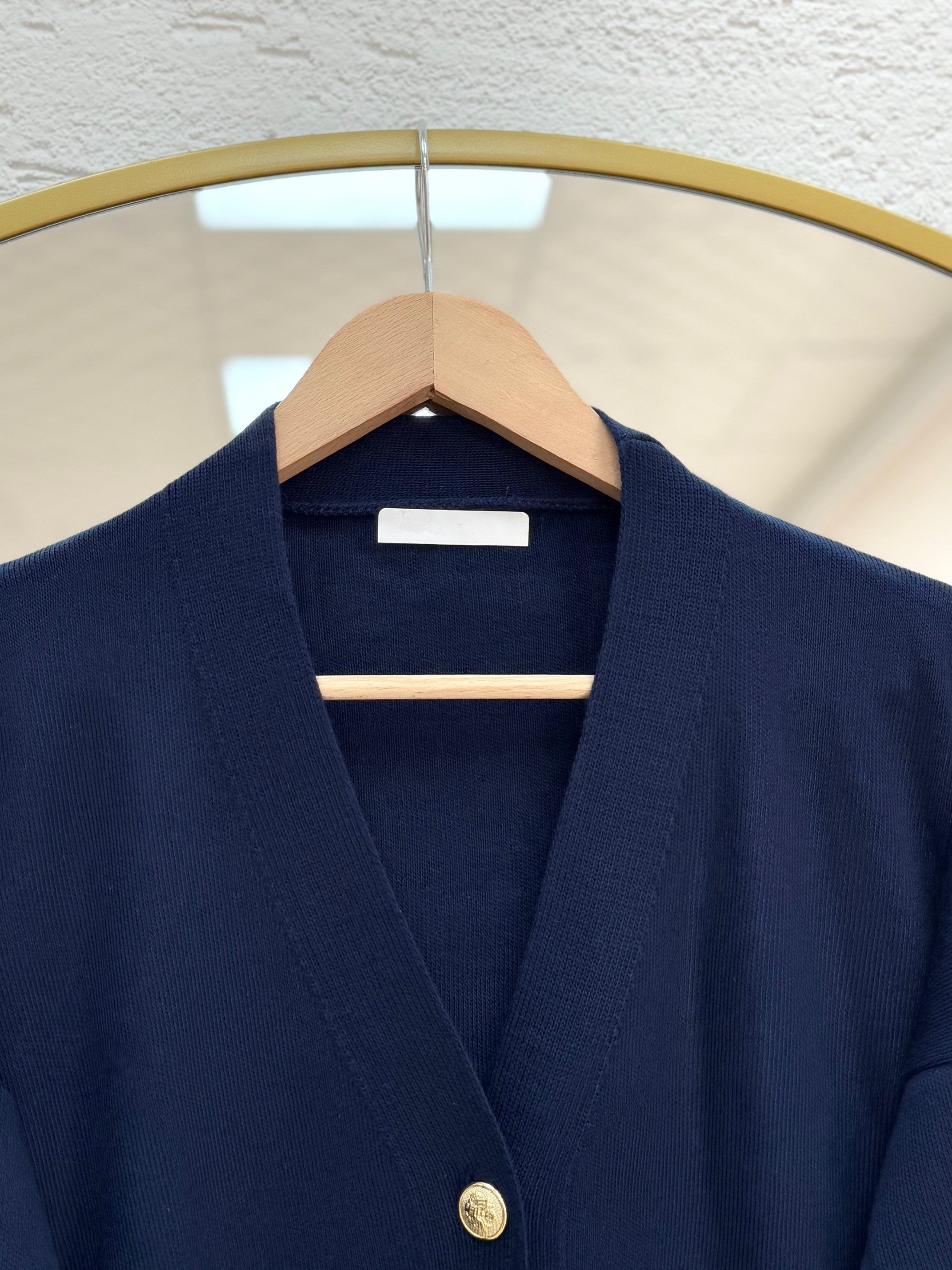 Ferista Gold Düğmeli Kısa Hırka-Zİ6157 Lacivert