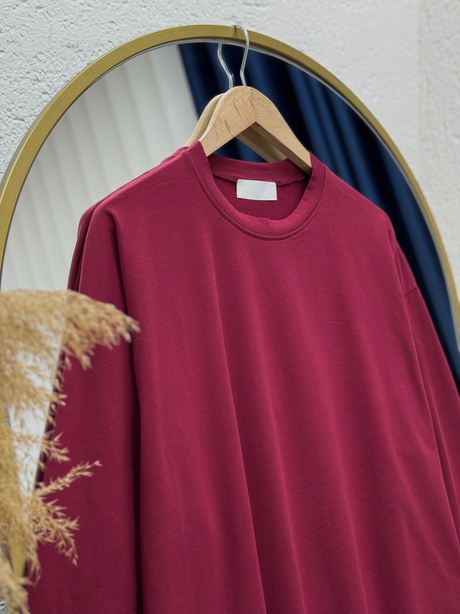 Gavoria Düz Penye Tunik-MA7451 Bordo