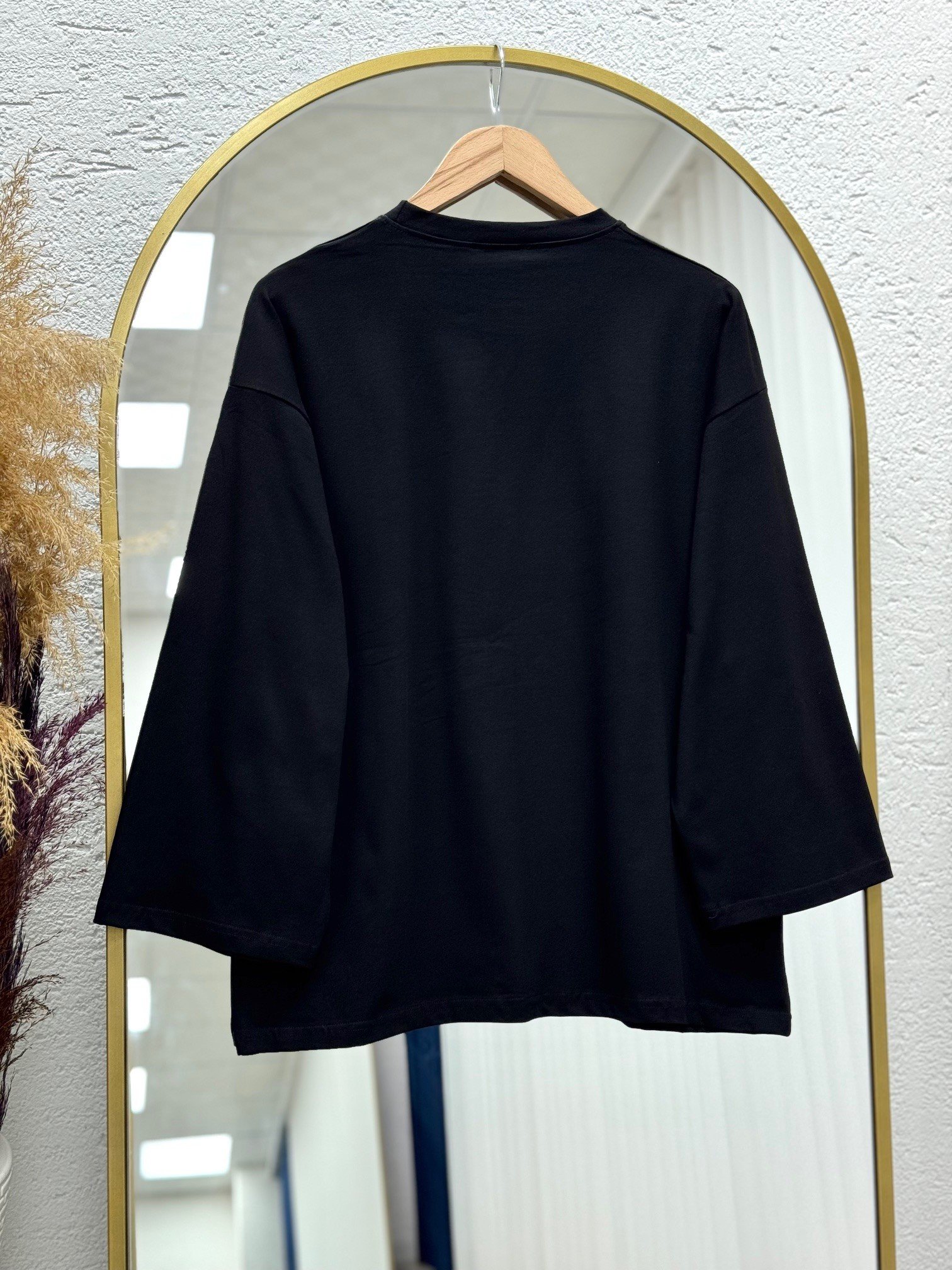 Gavoria Düz Penye Tunik-MA7451 Siyah