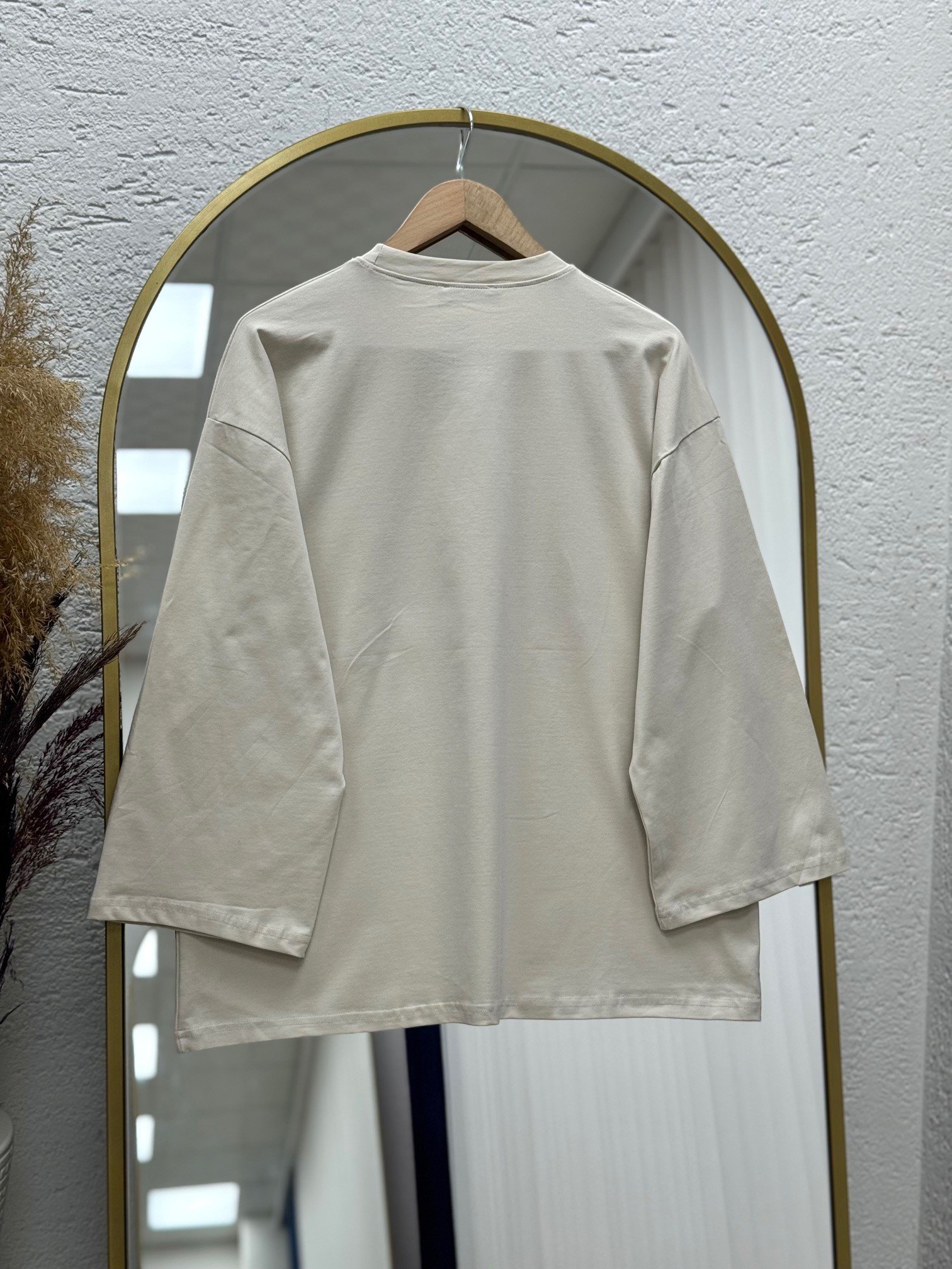 Gavoria Düz Penye Tunik-MA7451 Taş