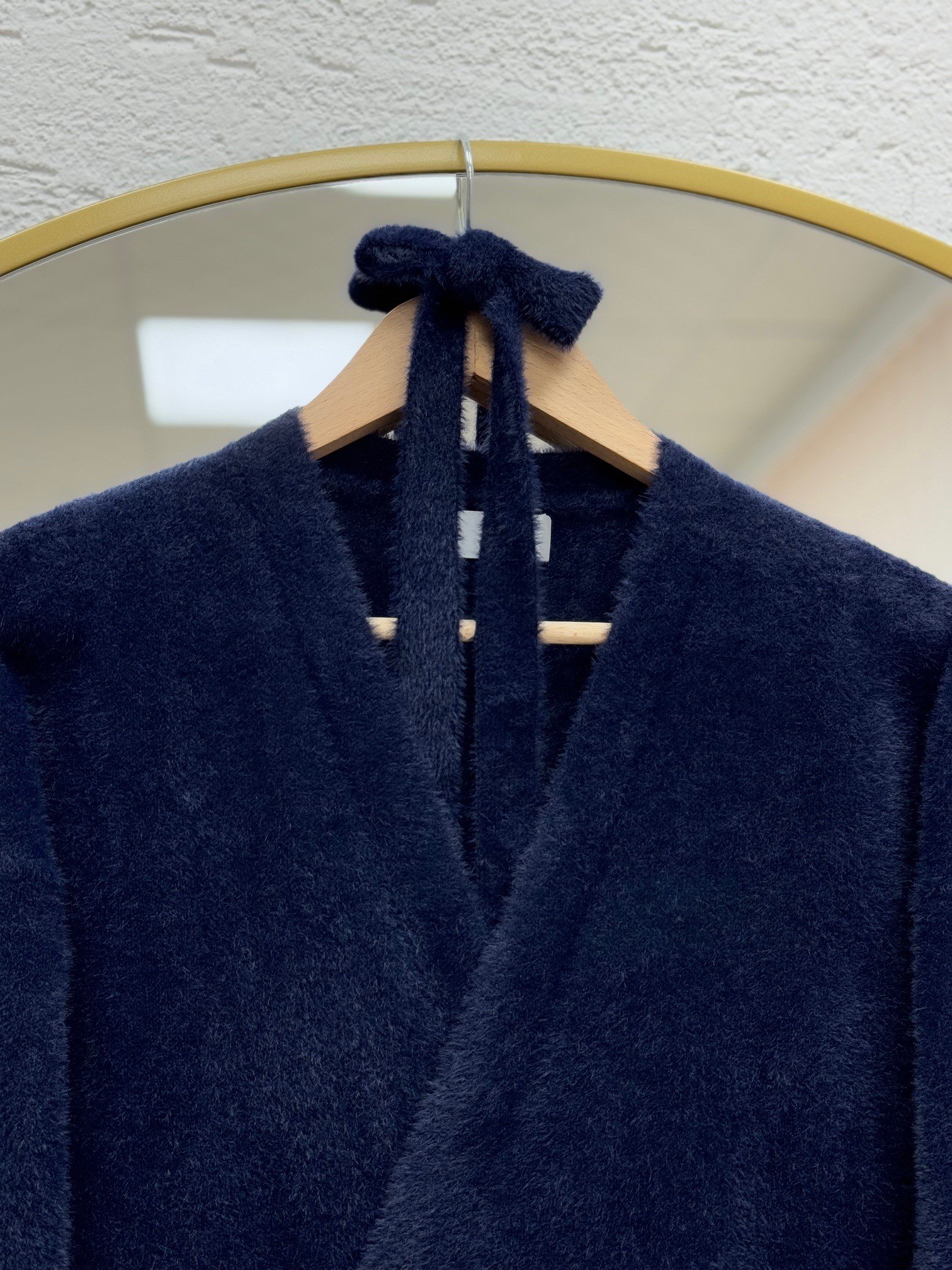 Golnaz Bağlamalı Sakallı Kruvaze Hırka-KR5031 Lacivert