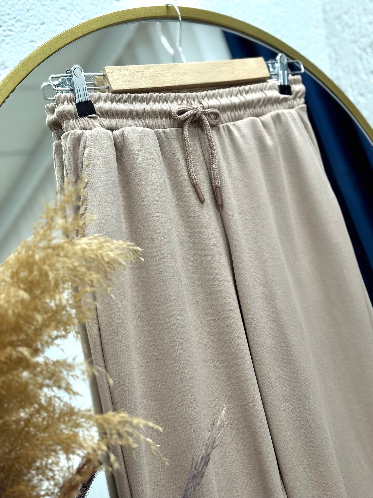 Karedra Paça Lastikli İki İp Eşofman-MT5685 Vizon