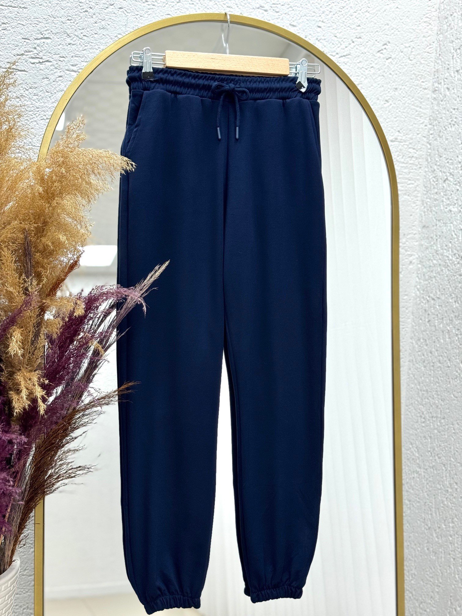 Karedra Paça Lastikli İki İp Eşofman-MT5685 Lacivert