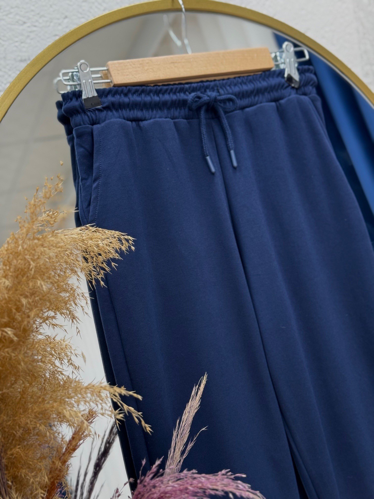 Karedra Paça Lastikli İki İp Eşofman-MT5685 Lacivert