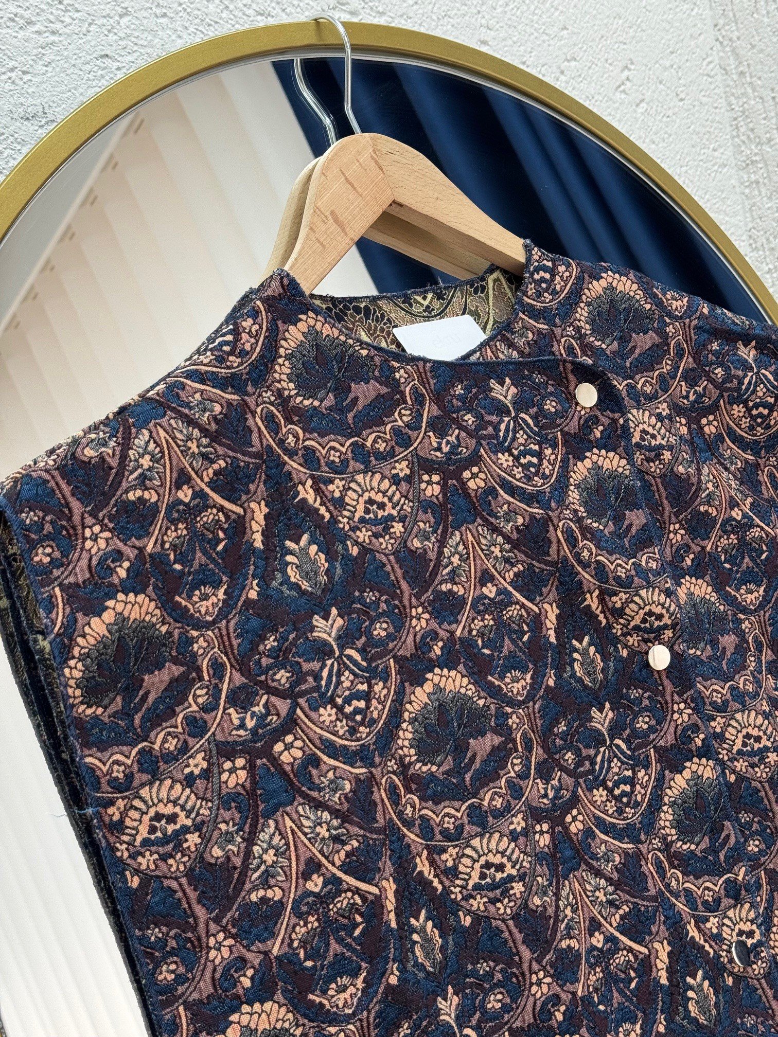 Karesia Etnik Desen Yelek-EU2954 Lacivert