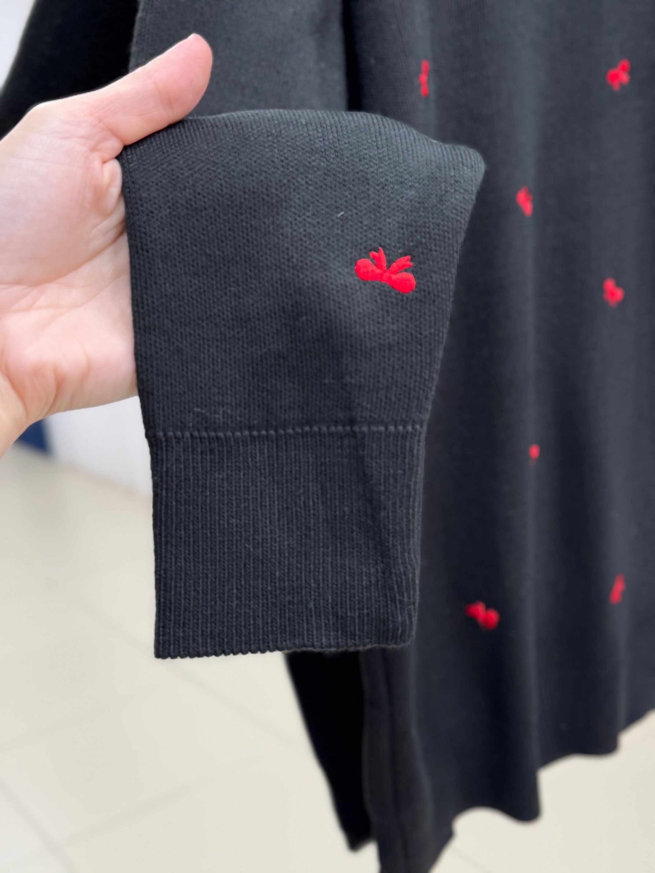 Karuna Fiyonk Detay Örme Kumaş Kazak-SY3251 Siyah