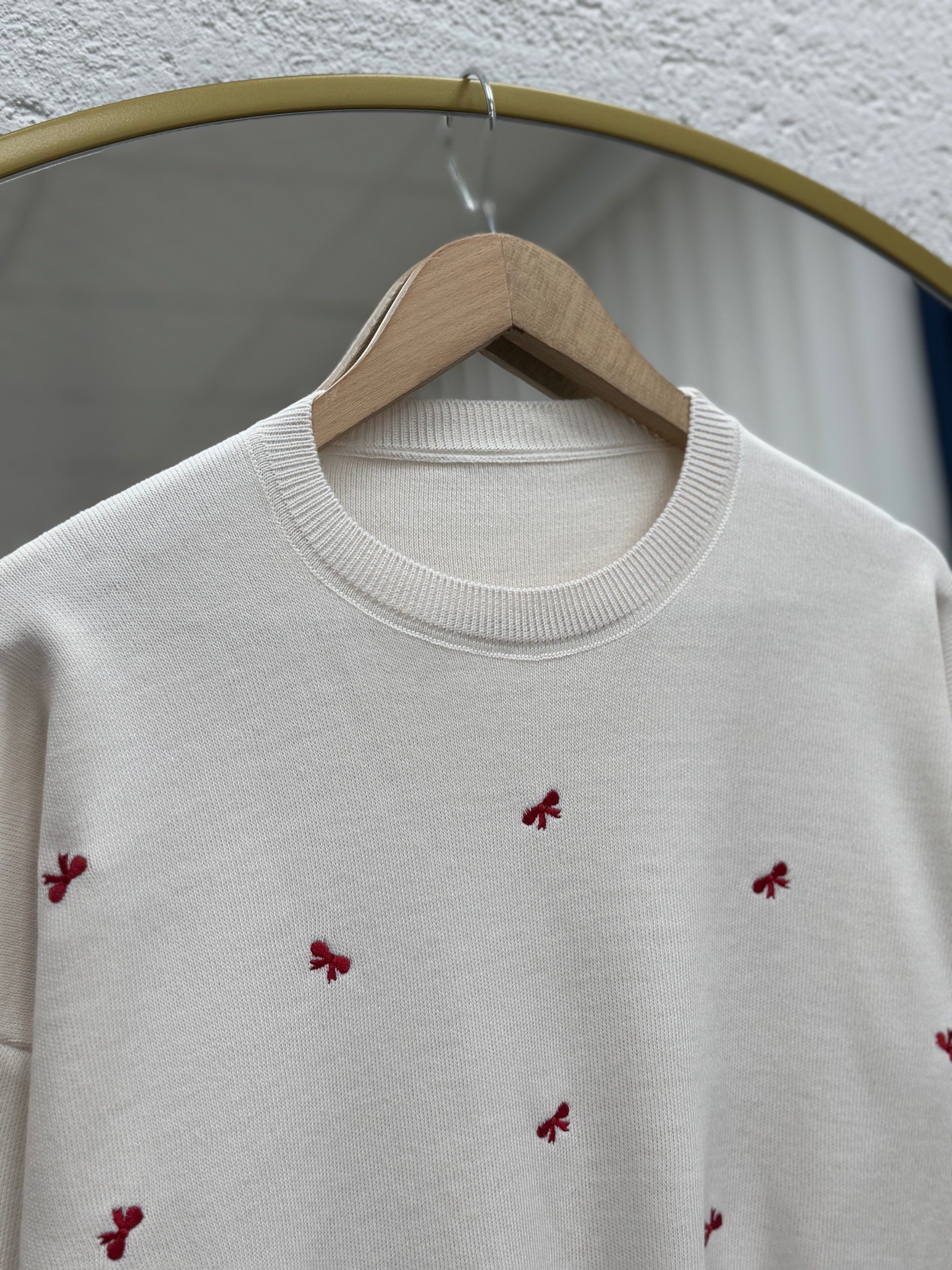 Karuna Fiyonk Detay Örme Kumaş Kazak-SY3251 Ekru