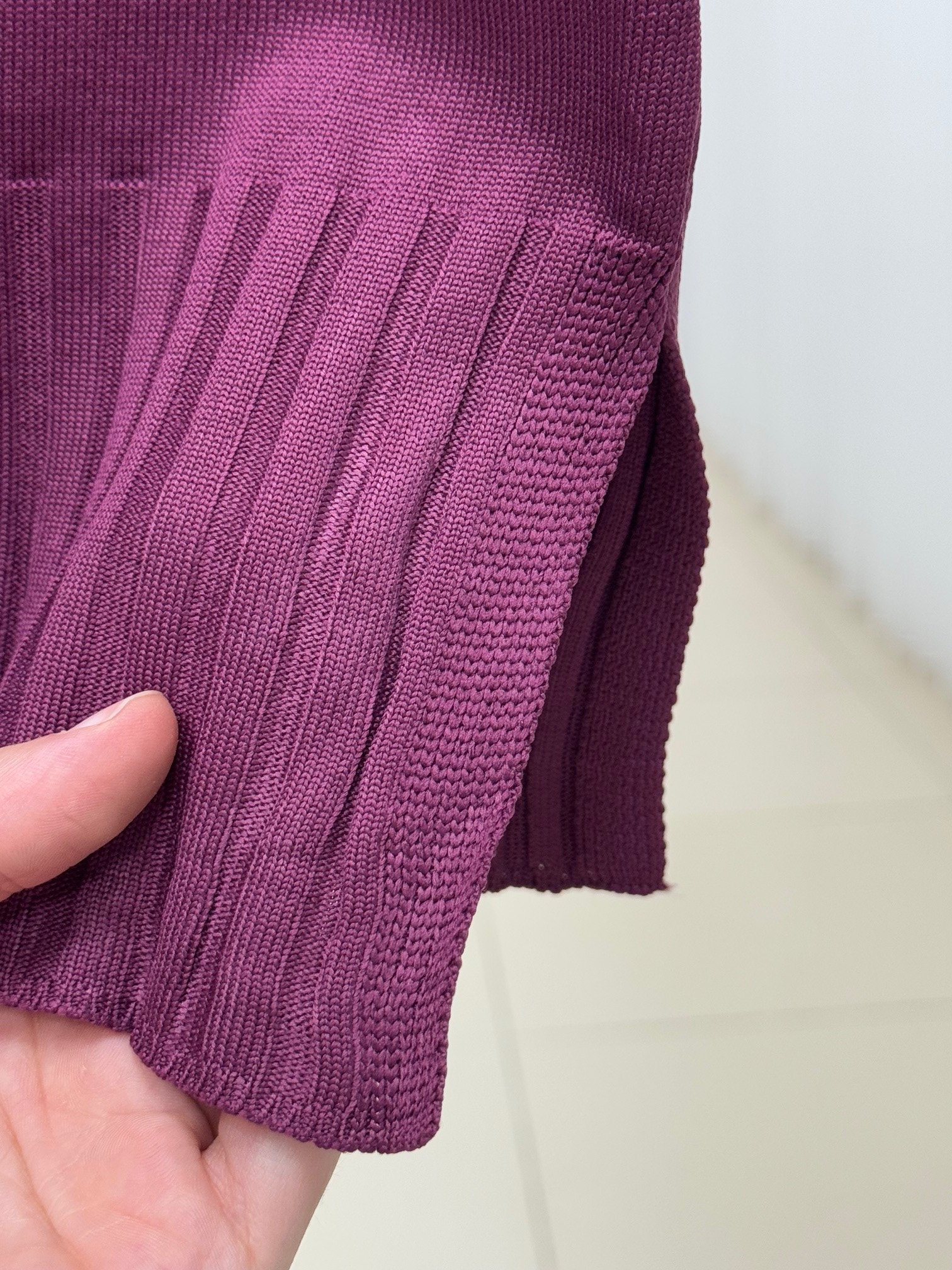 Lamisa Kolu Ve Altı Fitilli Soğuk İp Tunik-SY3191 Mürdüm