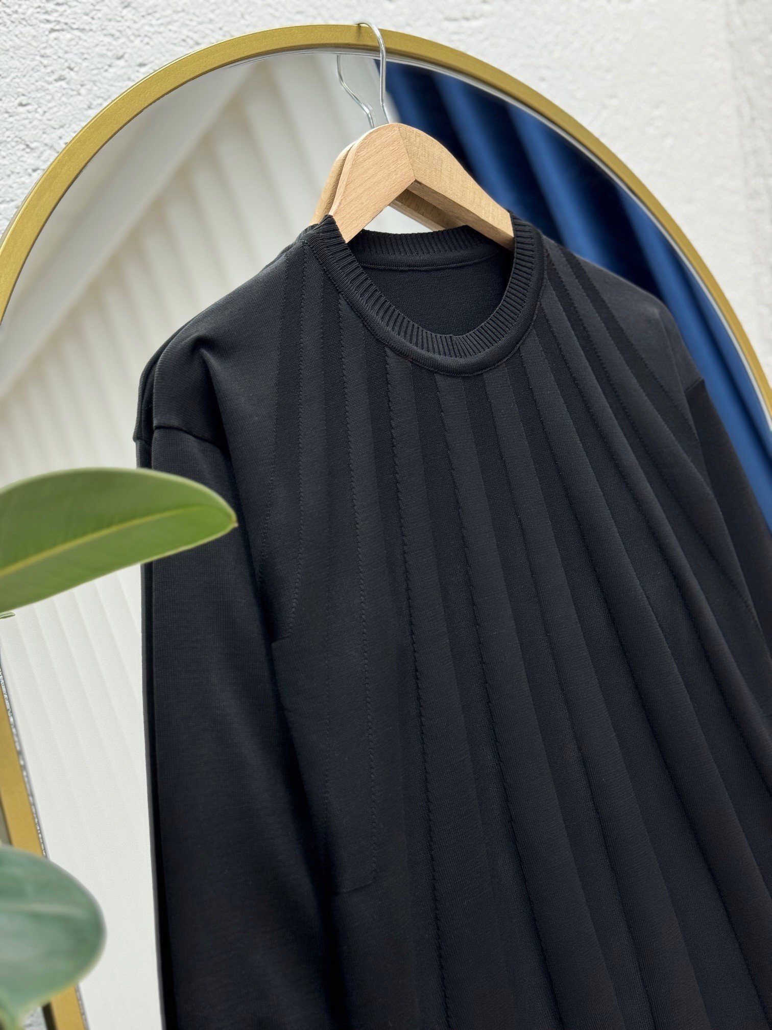 Lamista Kendinden Geçişli Soğuk İp Tunik-SY3190 Siyah