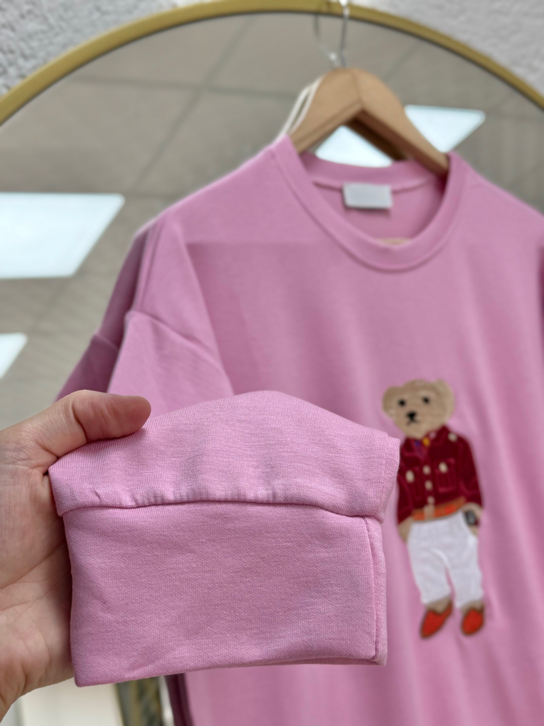 Lamonia Ayıcık Nakışlı Sweet-NA819 Pembe