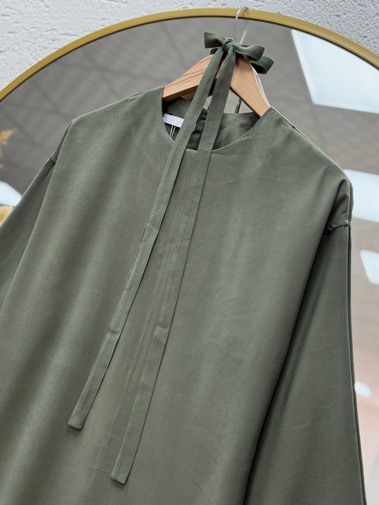 Lunilia Kuşaklı Elbise-SA5509 Haki