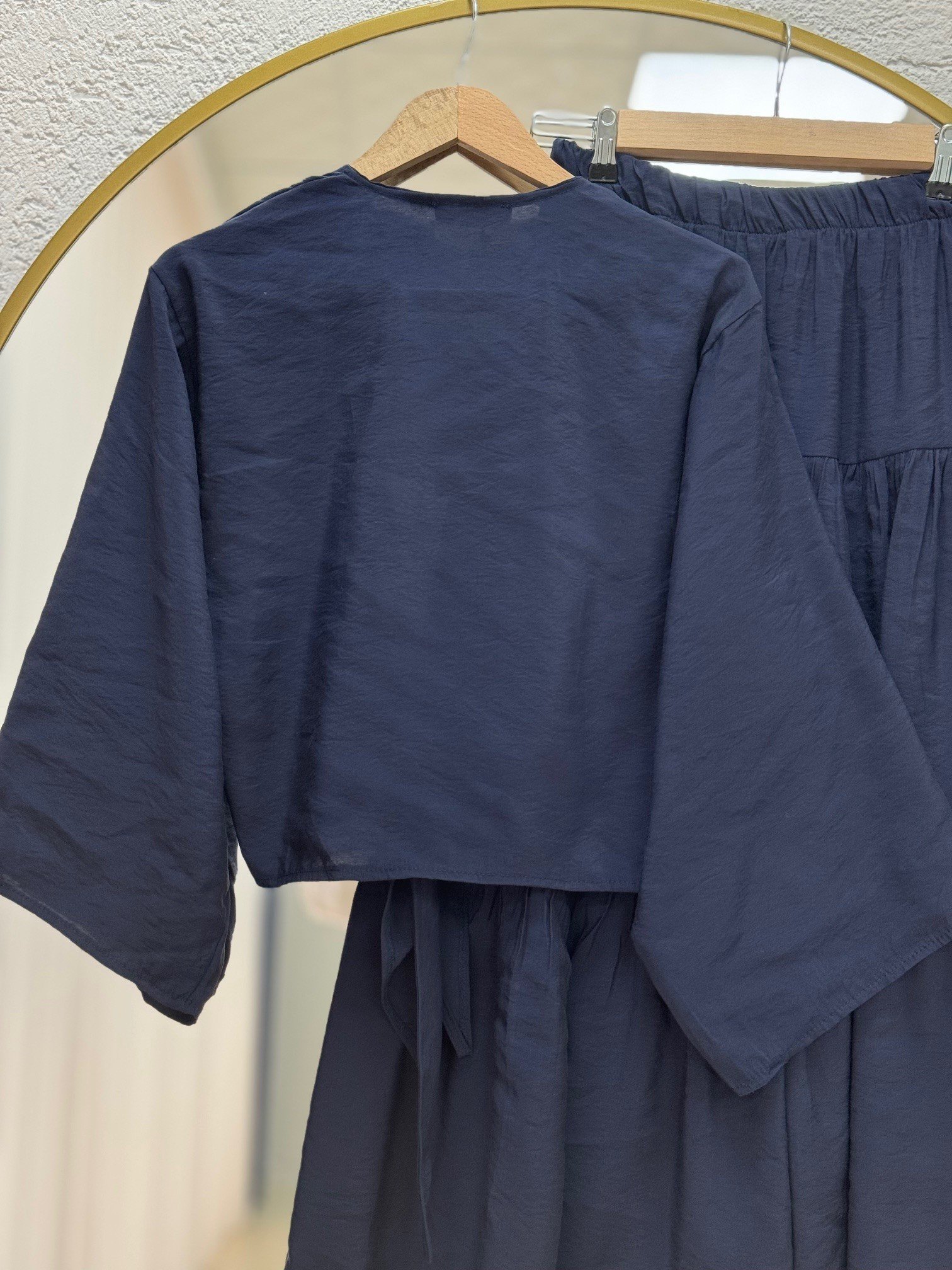 Lunique Eteği Katkatlı Bağlamalı Takım-EK630 Lacivert