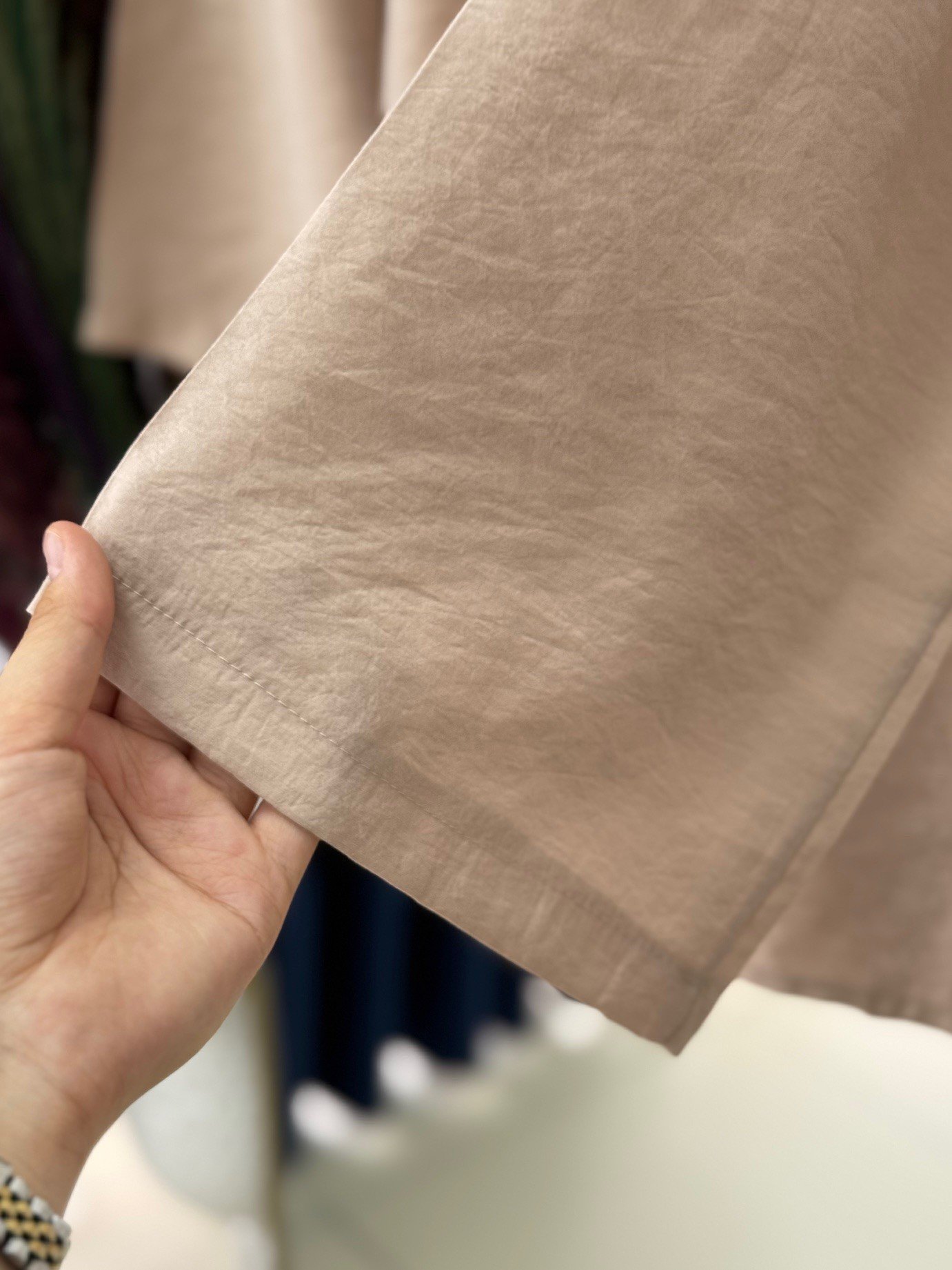 Marola Yırtmaçlı Tek Düğmeli Geniş Kol Ceket-MF215 Bej