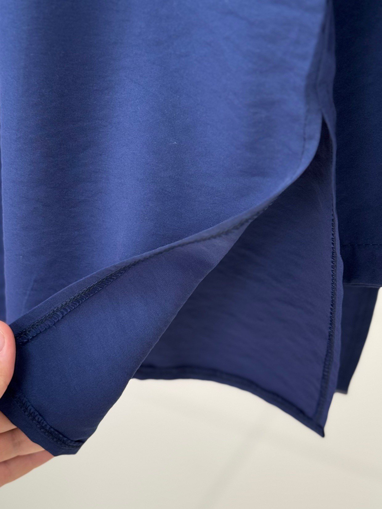 Marola Yırtmaçlı Tek Düğmeli Geniş Kol Ceket-MF215 Lacivert