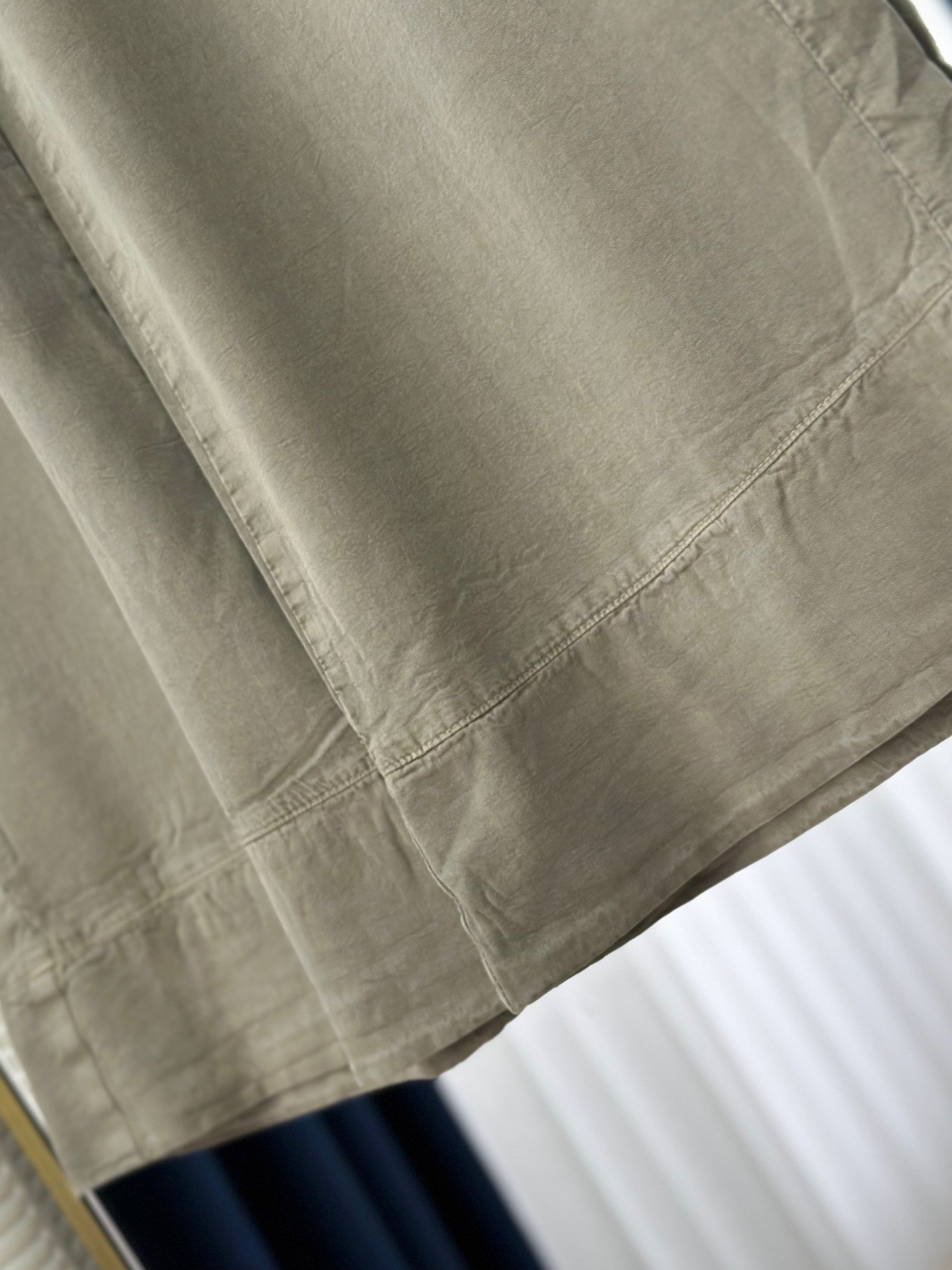 Melora Paça Detaylı Lastikli Keten Pantolon-XE700 Haki