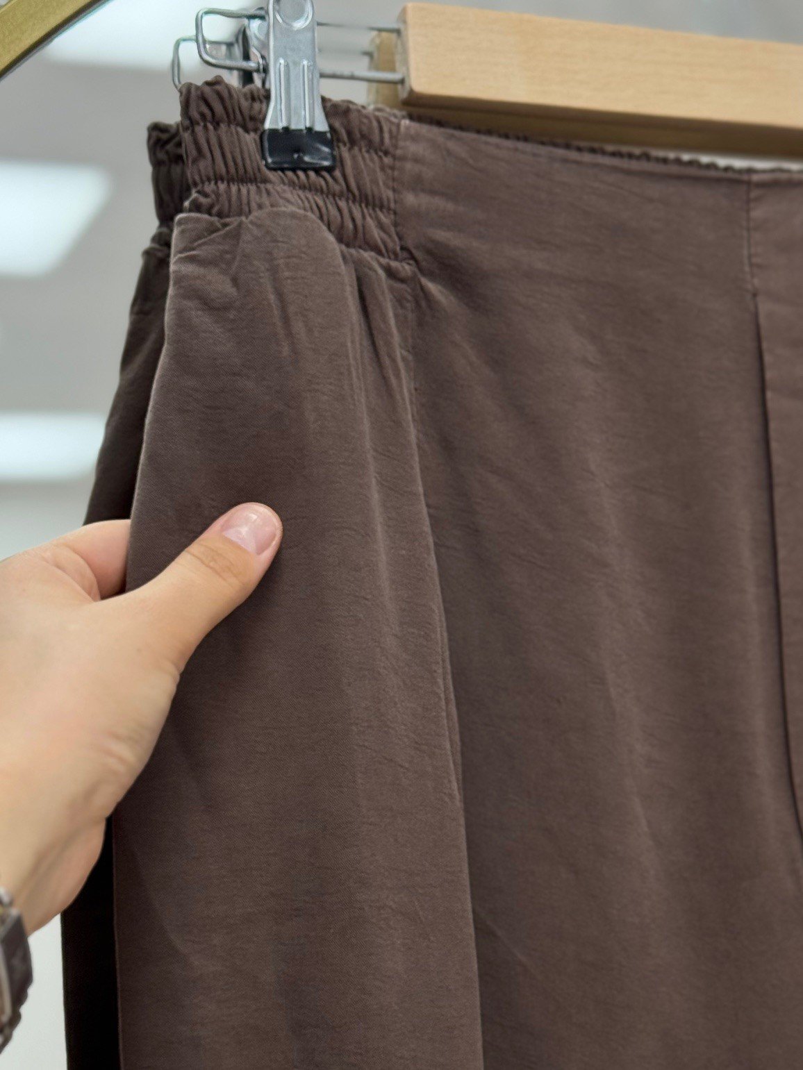 Meluna Relax Keten Pantolon-XE706 Kahve