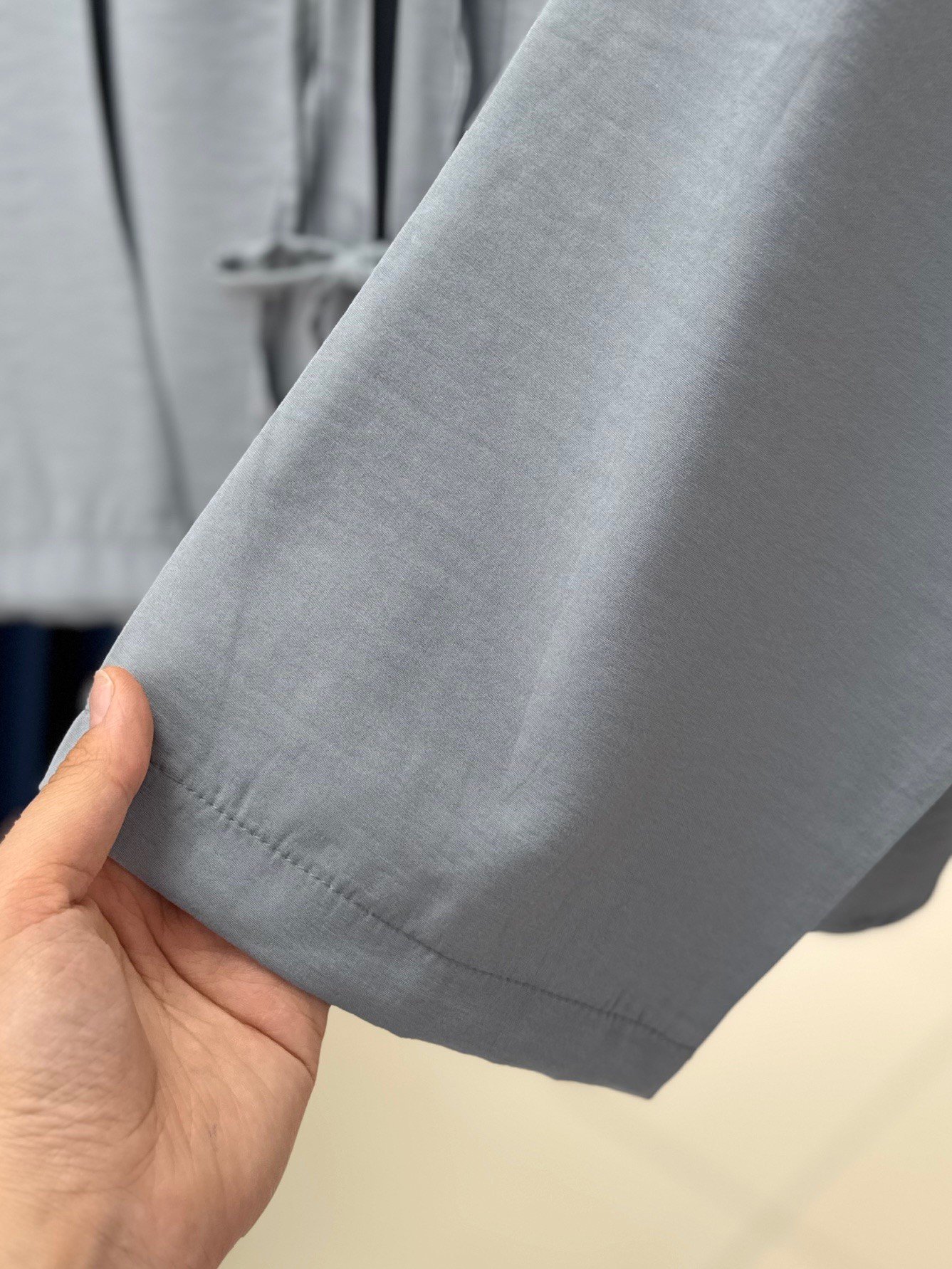 Mironia Önü Bağcıklı Cupra Kısa Kimono-MF212 Gri
