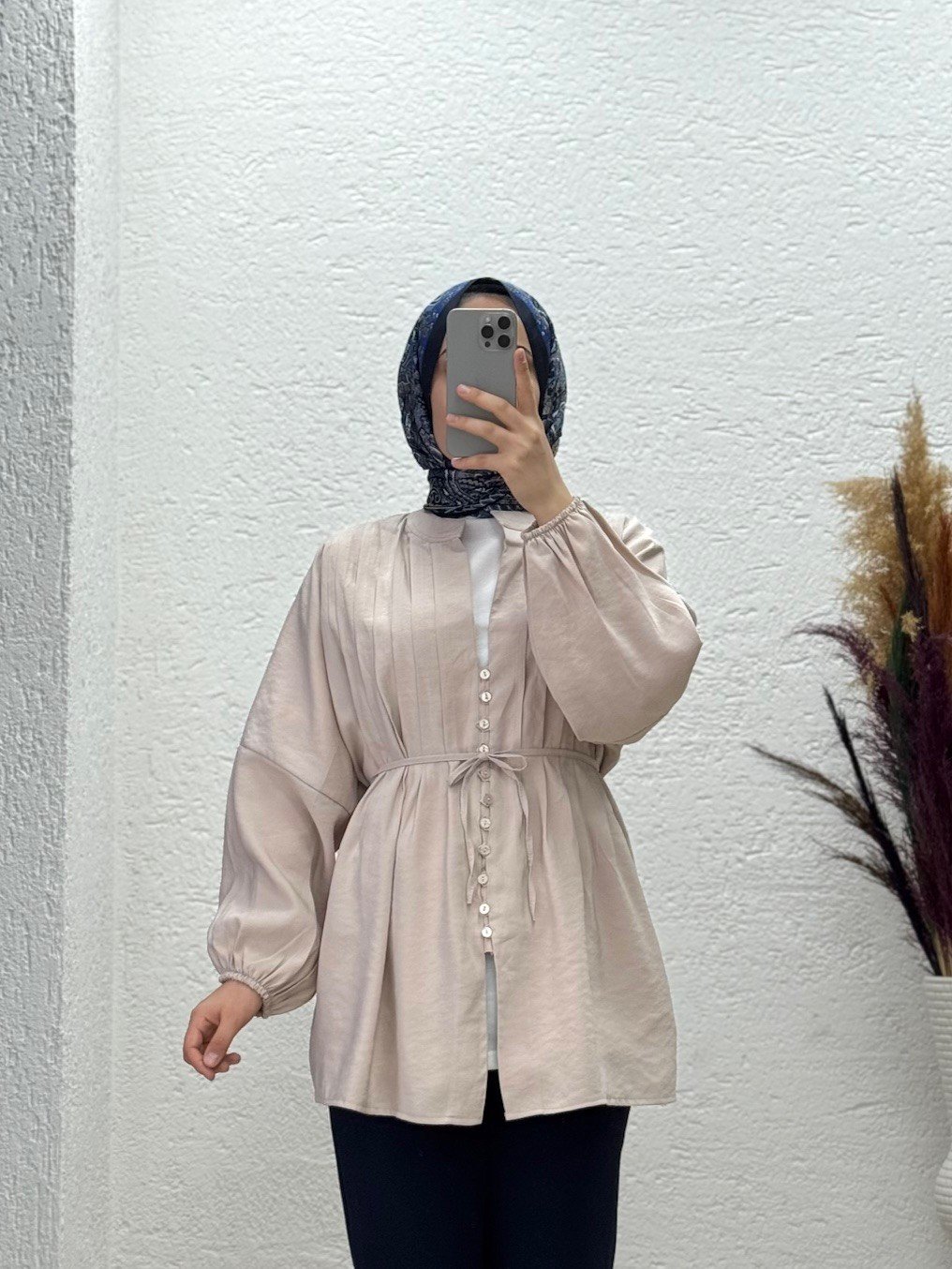 Miroria Cupra Model Nervürlü Gömlek-Çİ517.2 Taş