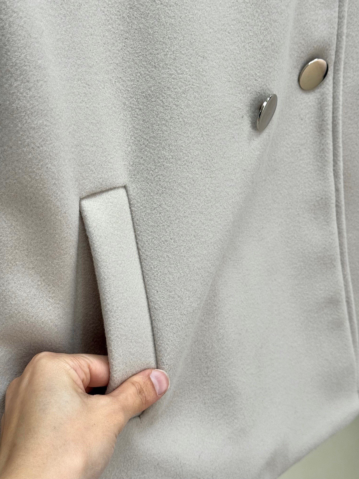 Nevuna Kolu Kemerli Metal Düğmeli Kısa Kaşe-Çİ921 Taş