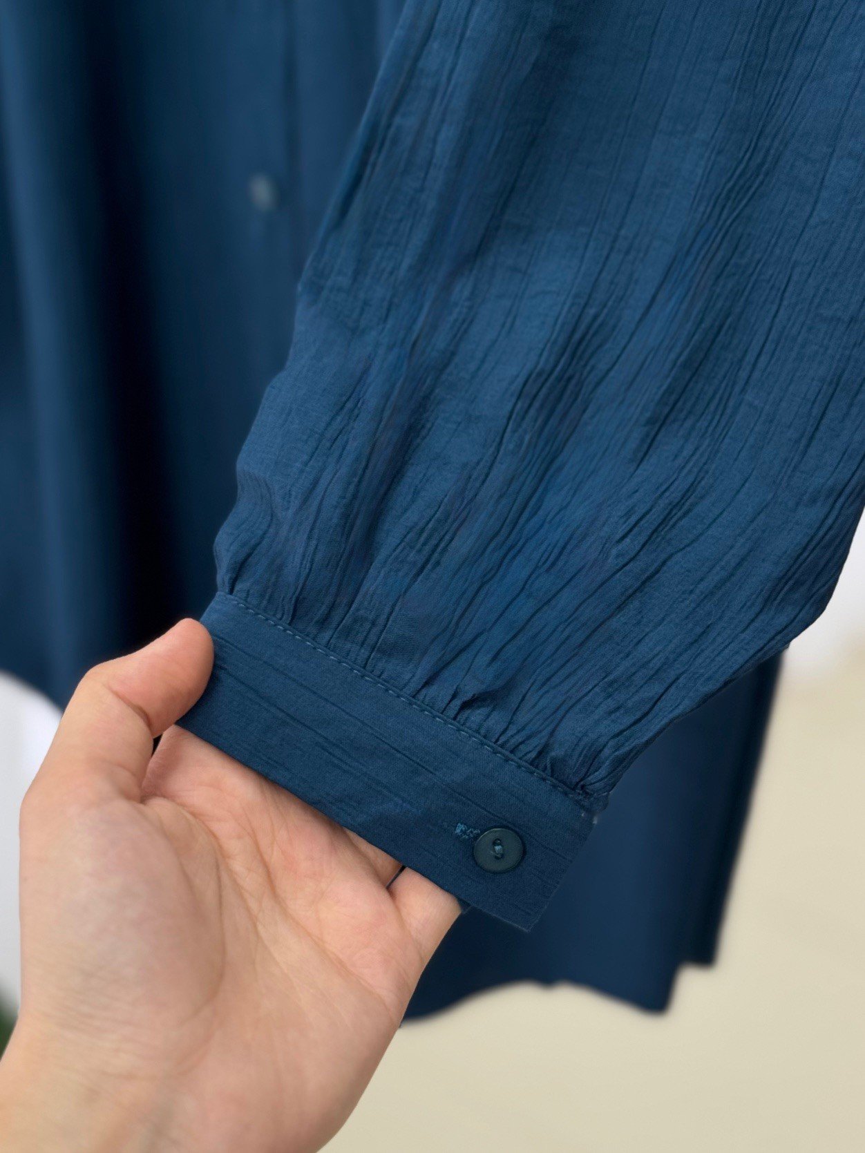 Nubona Önü Roba Detaylı Tunik-AS5897 Petrol Mavisi